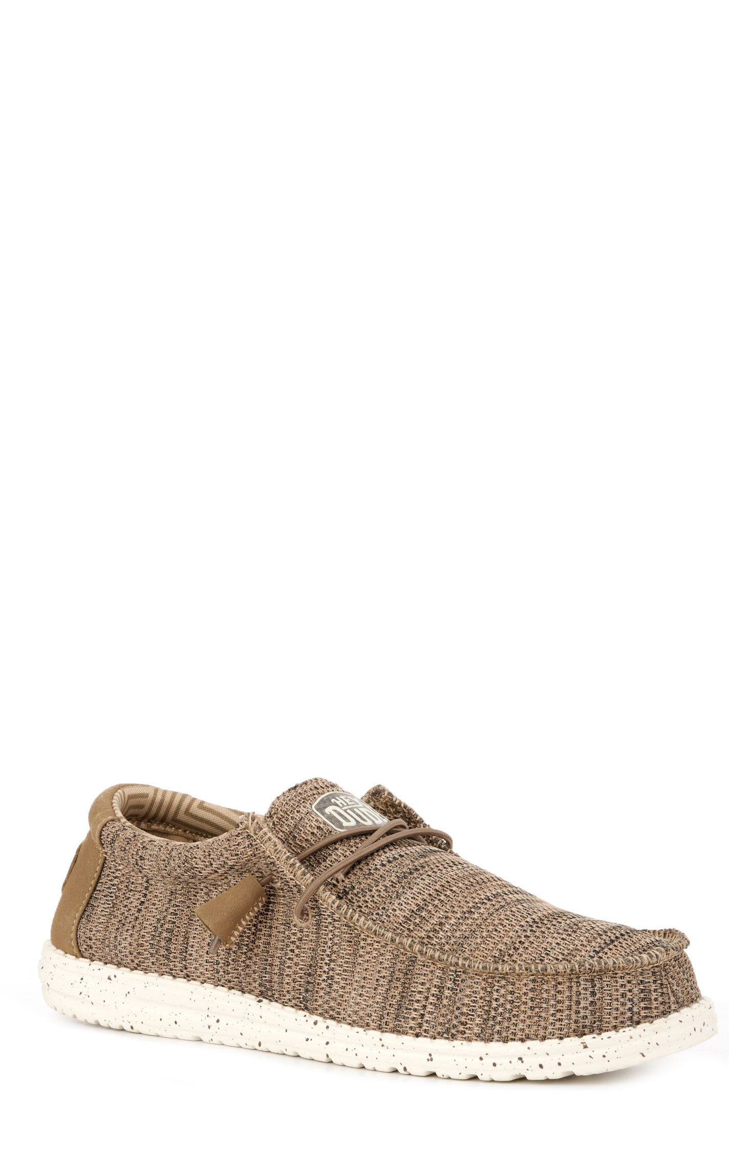 Hey Dude Men's Wally Sox Coffee Round Toe Lace Up Casual Shoes - Image 1