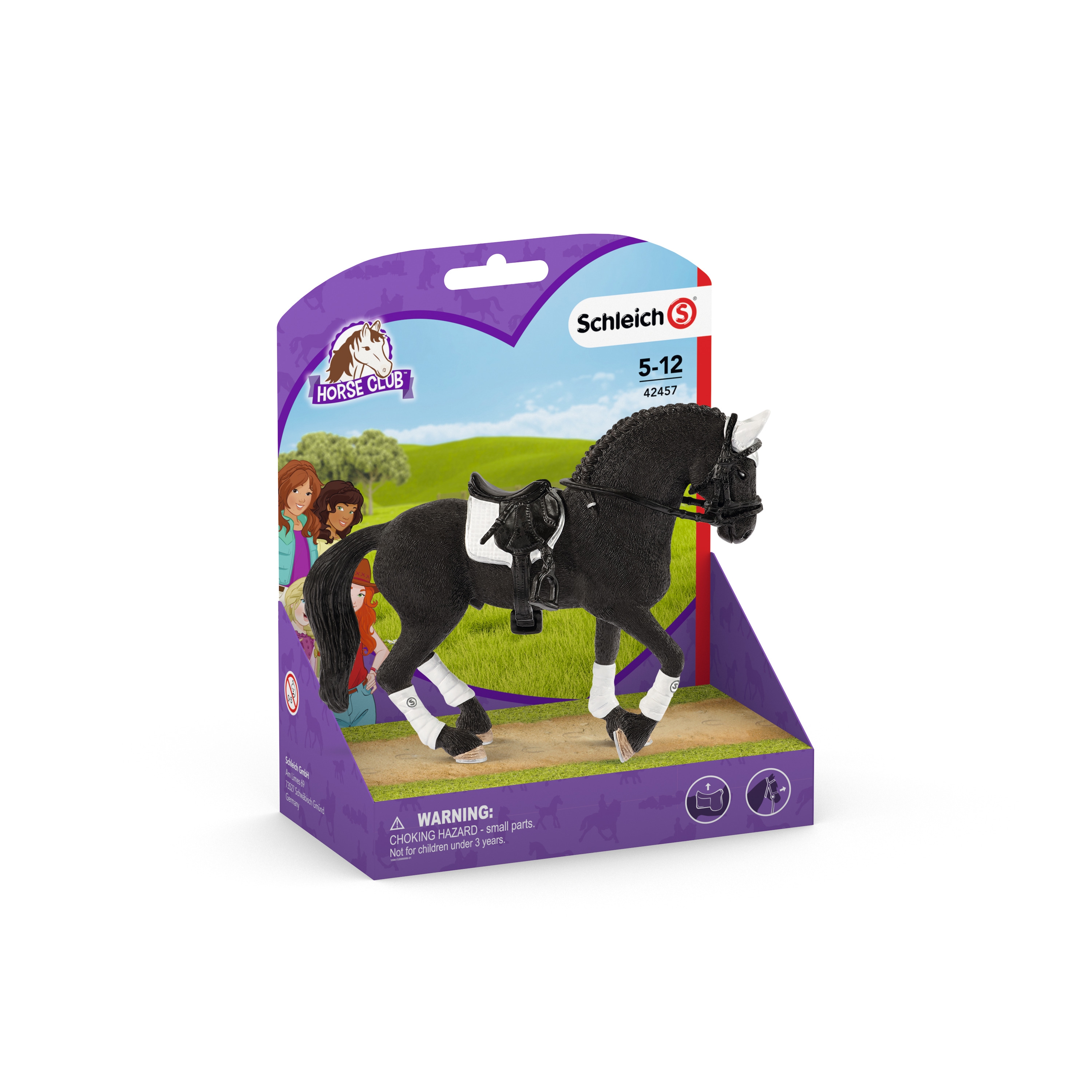 Schleich Toys Frisian Stallion Riding Tournament Toy Horse - Image 1