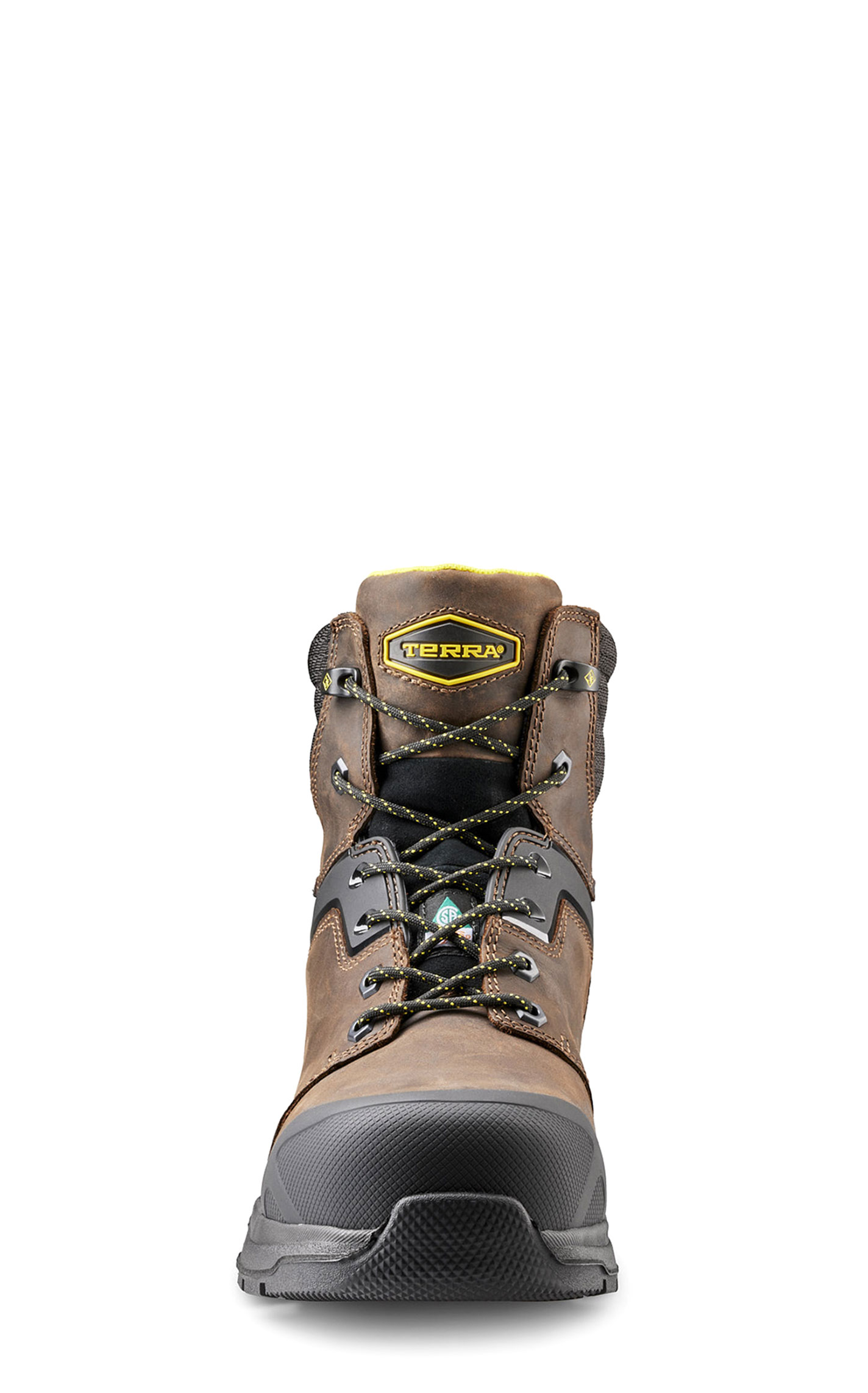 Terra Men’s Brown and Black Carbine 6” Waterproof Composite Toe Safety Work Boots - Image 1