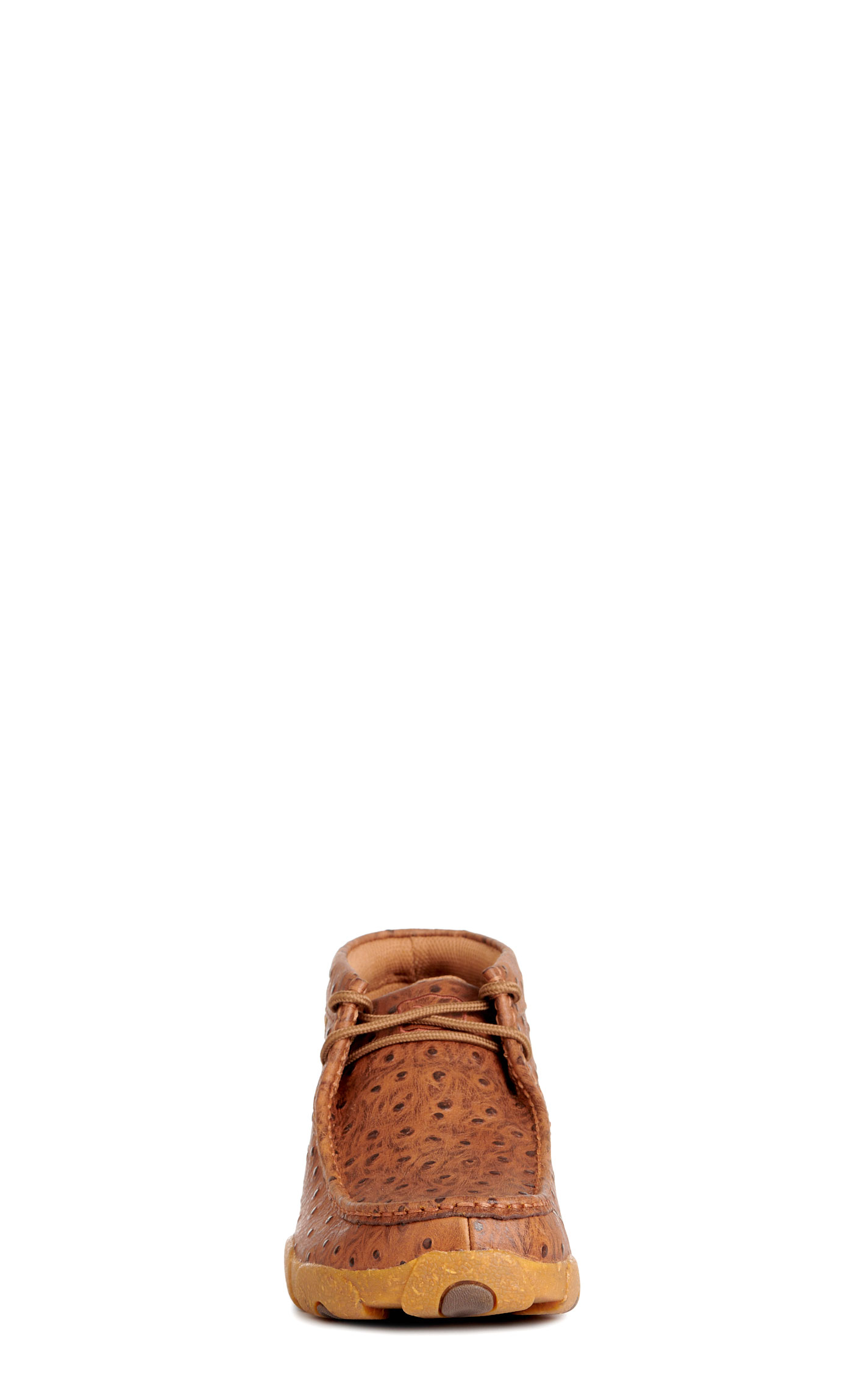 Twisted X Men's Cognac Ostrich Print Driving Moccasin Casual Shoes - Image 1