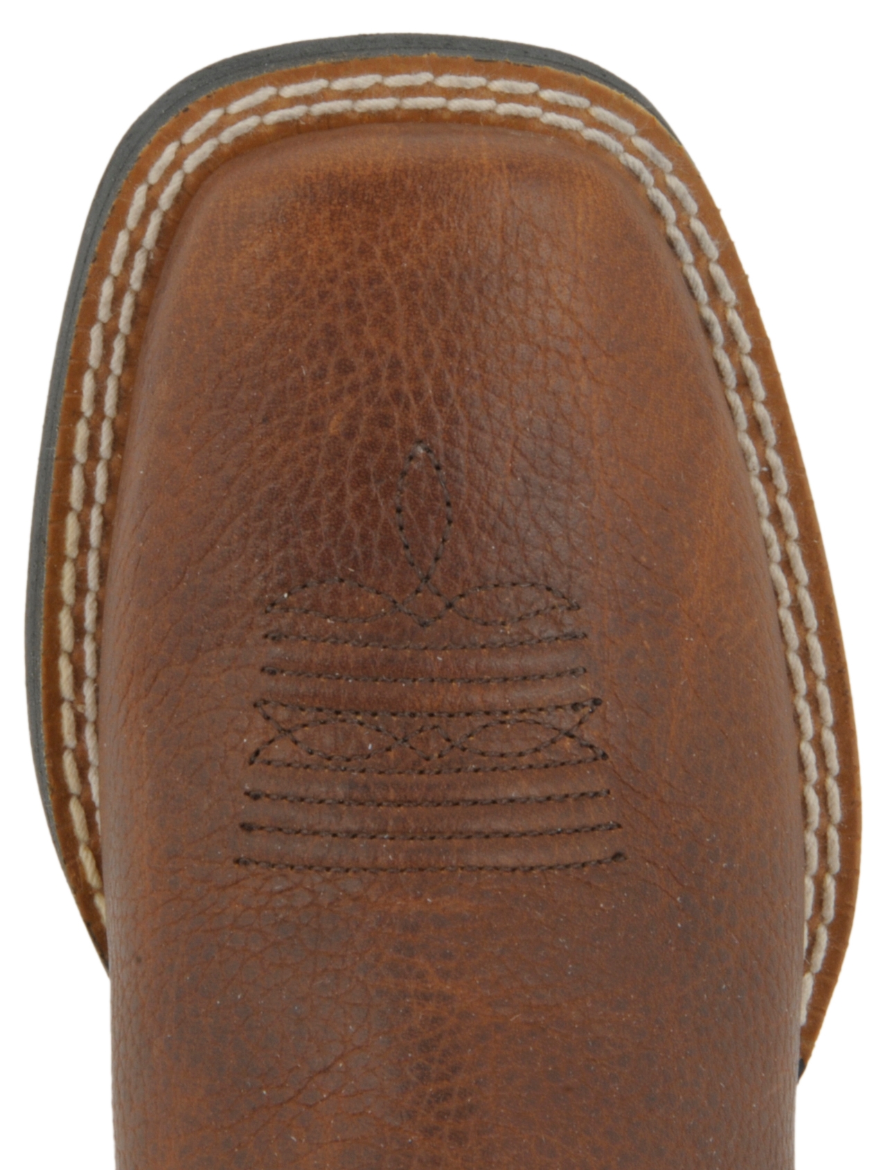 Ariat Youth Quickdraw Brown Oiled Rowdy and Royal Blue Wide Square Toe Western Boot - Image 1