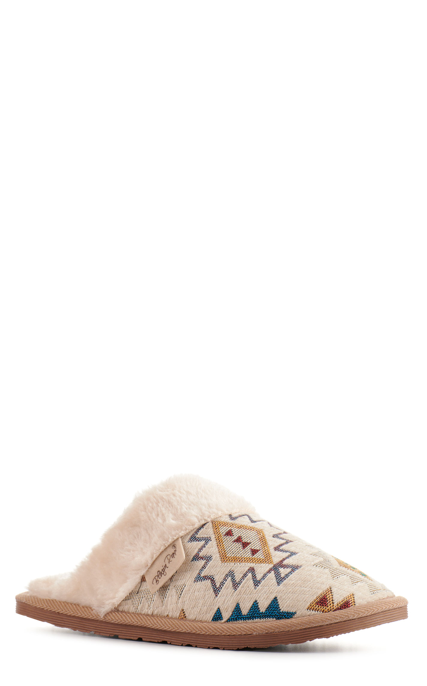 Blazin Roxx Women's Nora Cream Blanket Print Slippers - Image 7