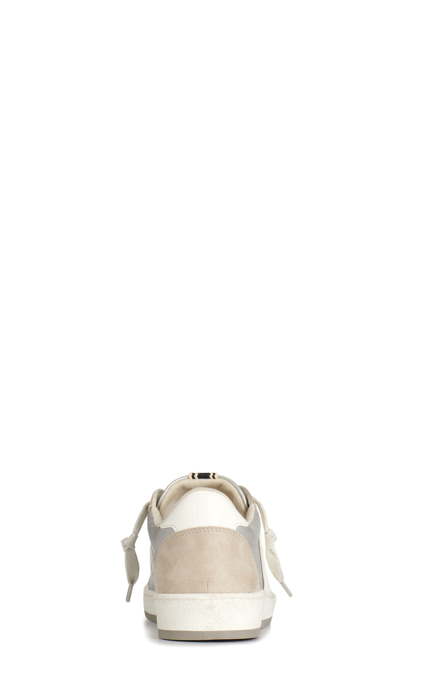 Shushop Women’s Salma Beige & Metallic Silver Almond Toe Casual Shoes - Image 1
