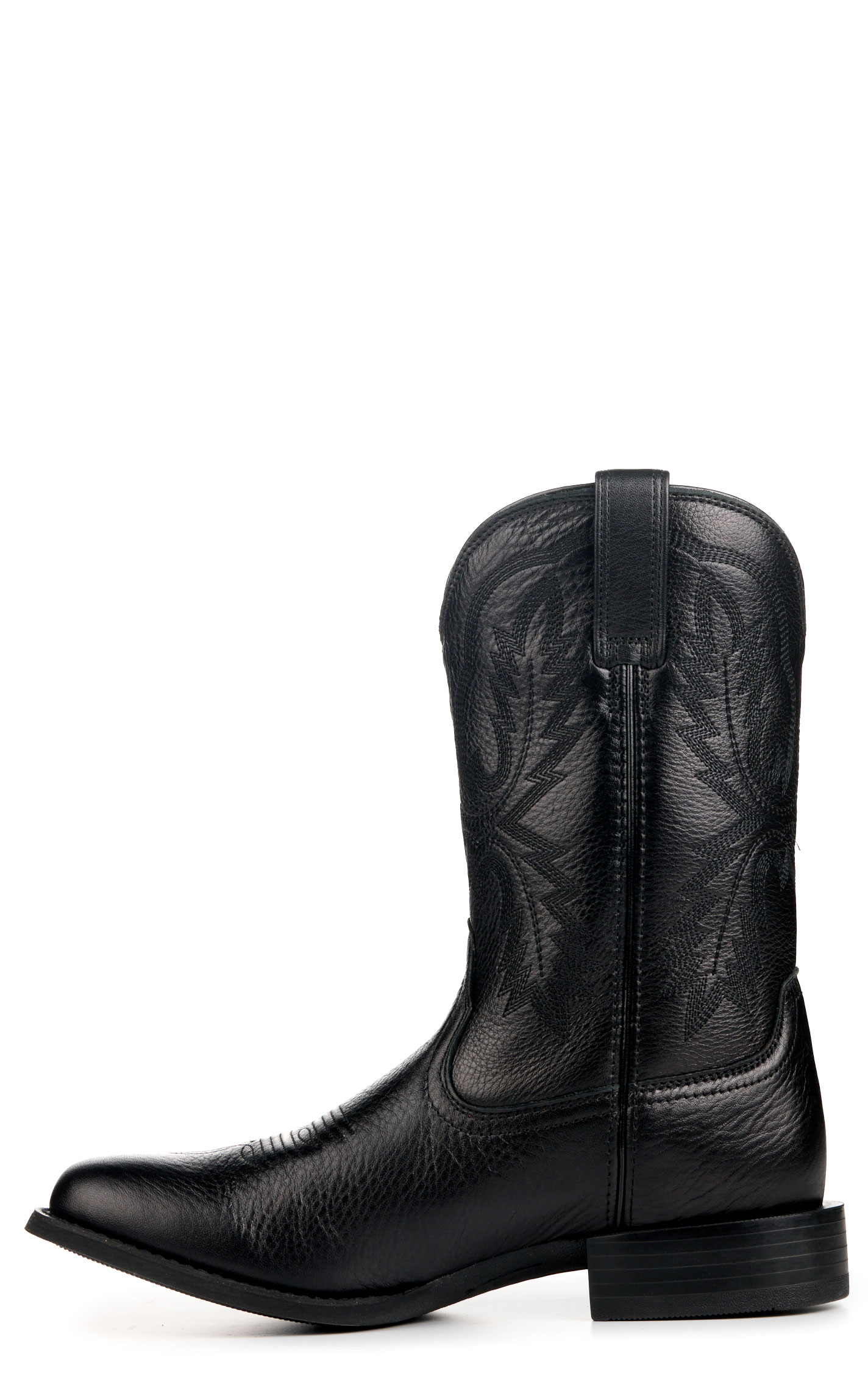 Ariat Men's Sport Stratten Black Deertan Round Toe Cowboy Boots - Image 1