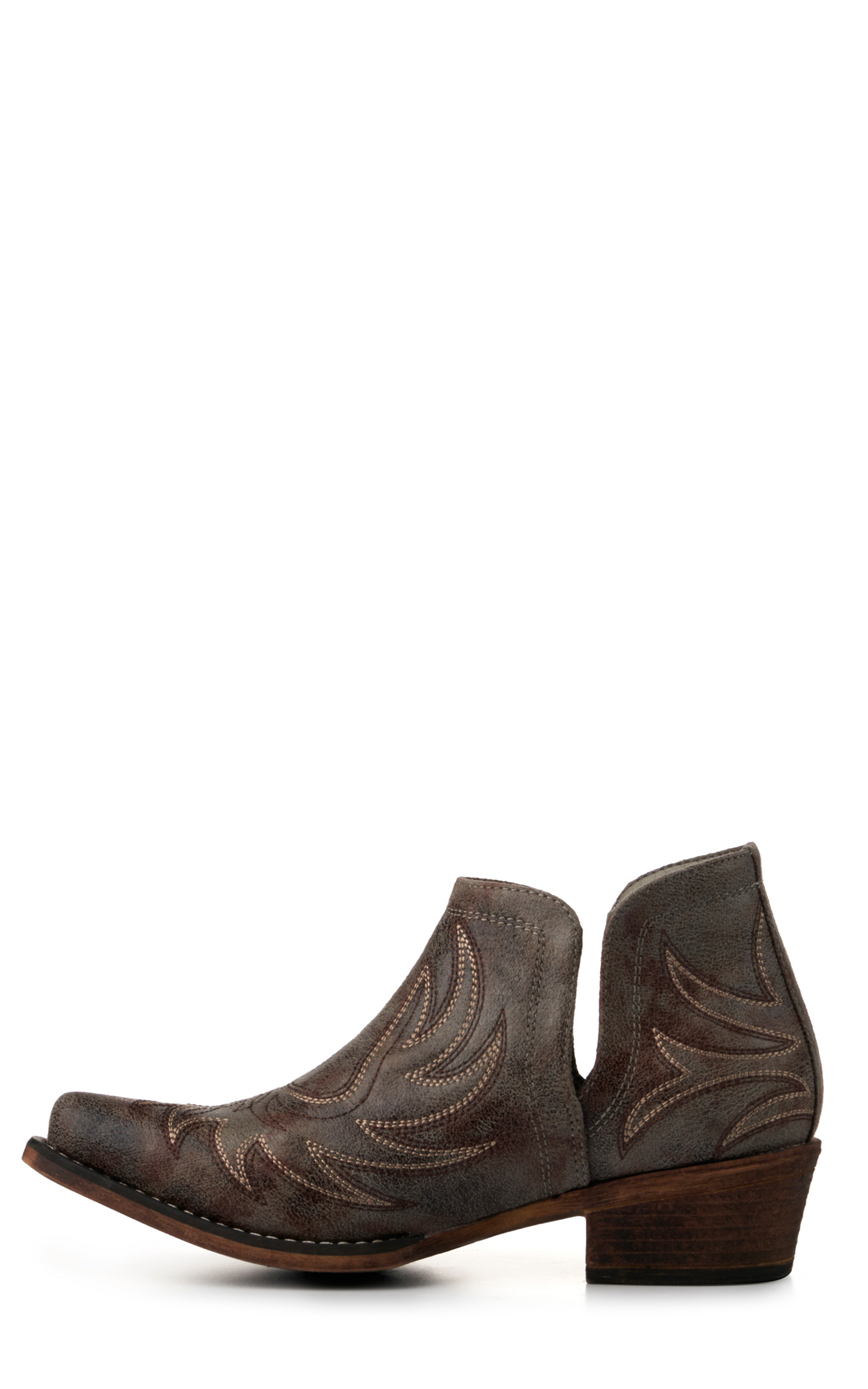 Roper Women's Gray Snip Toe Cowboy Booties - Image 1