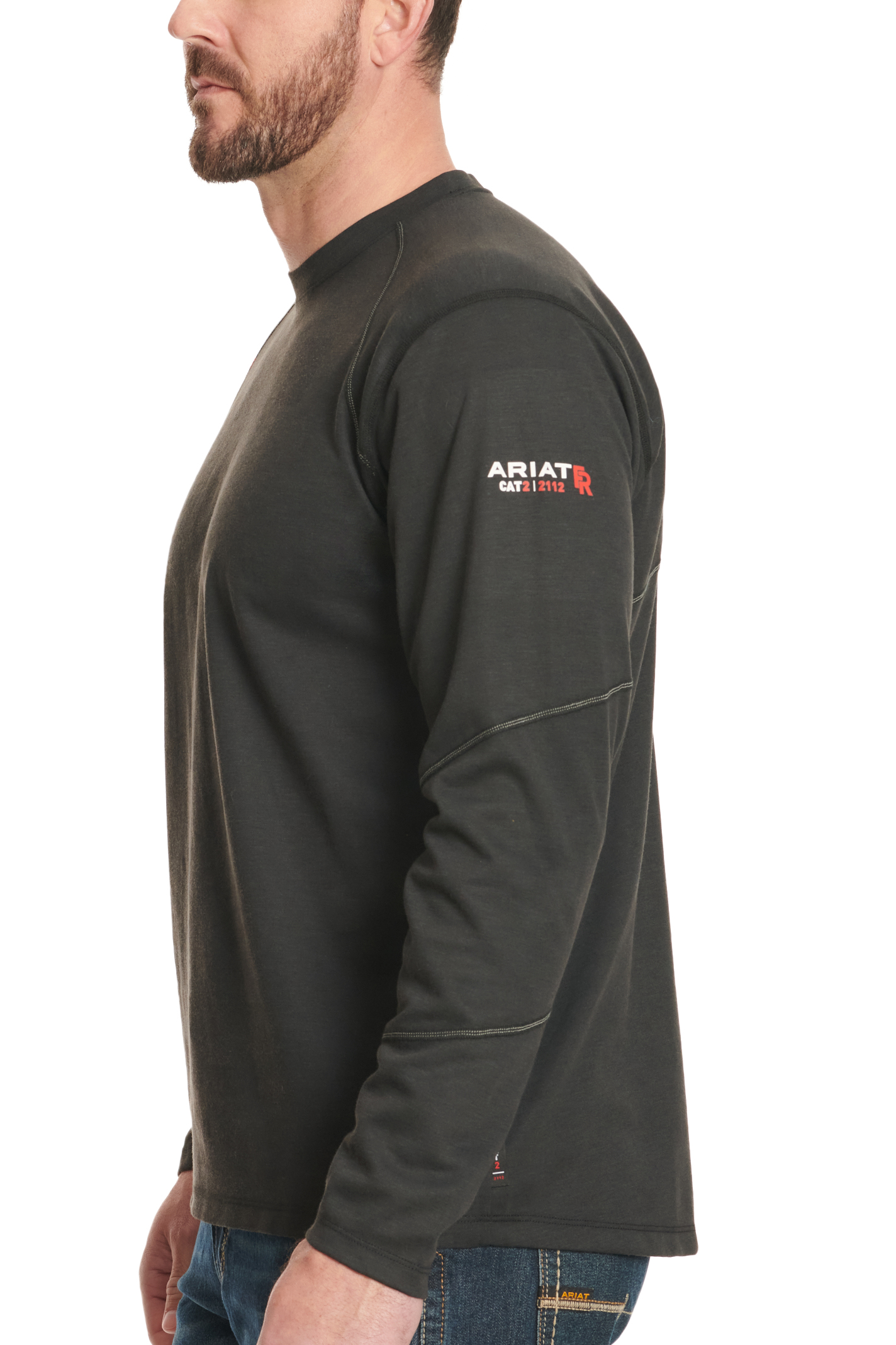 Ariat Men's FR Base Layer Black T-Shirt - Image 2