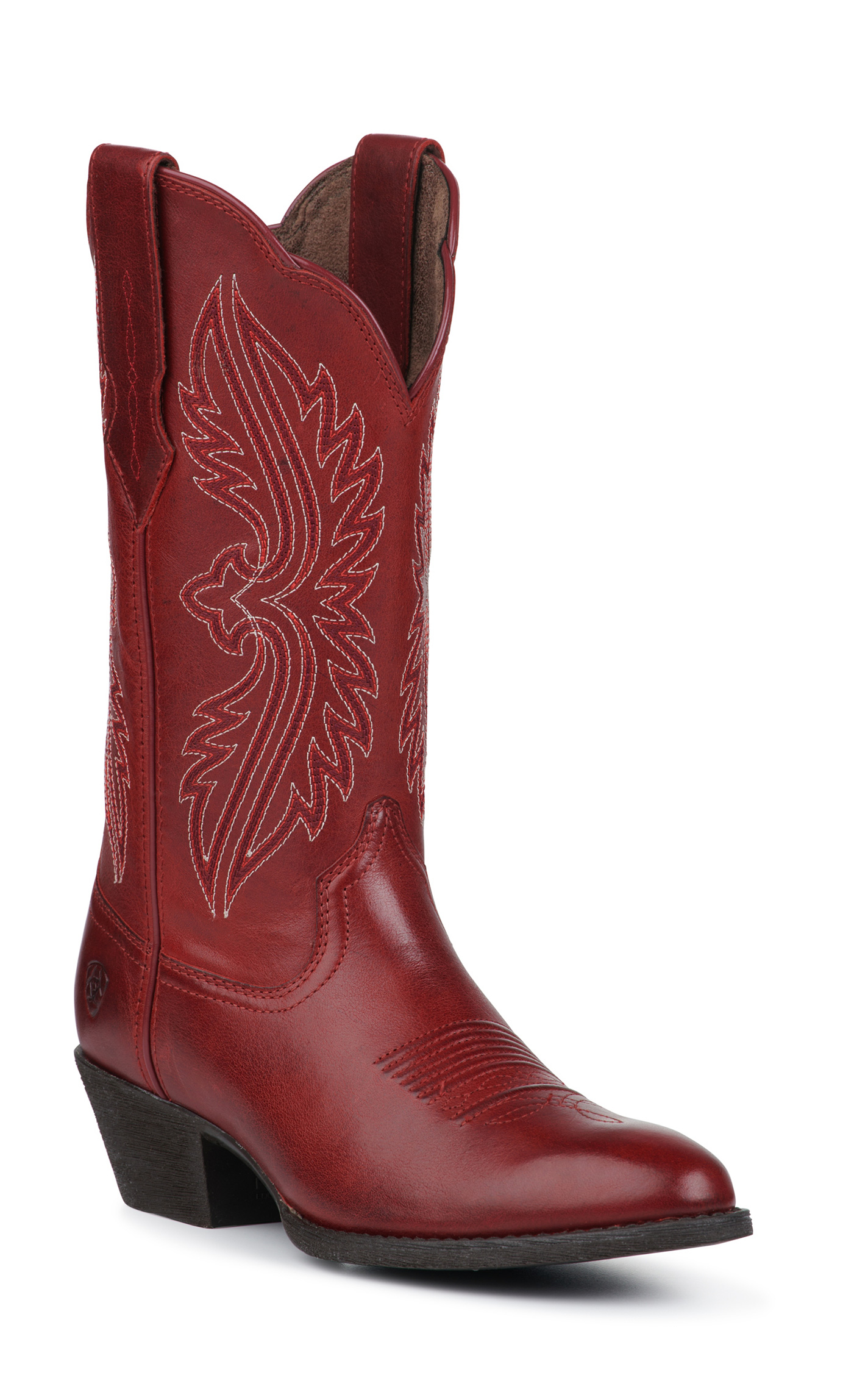 Ariat Women's Heritage Rosy Red StretchFit R-Toe Cowboy Boots - Image 1