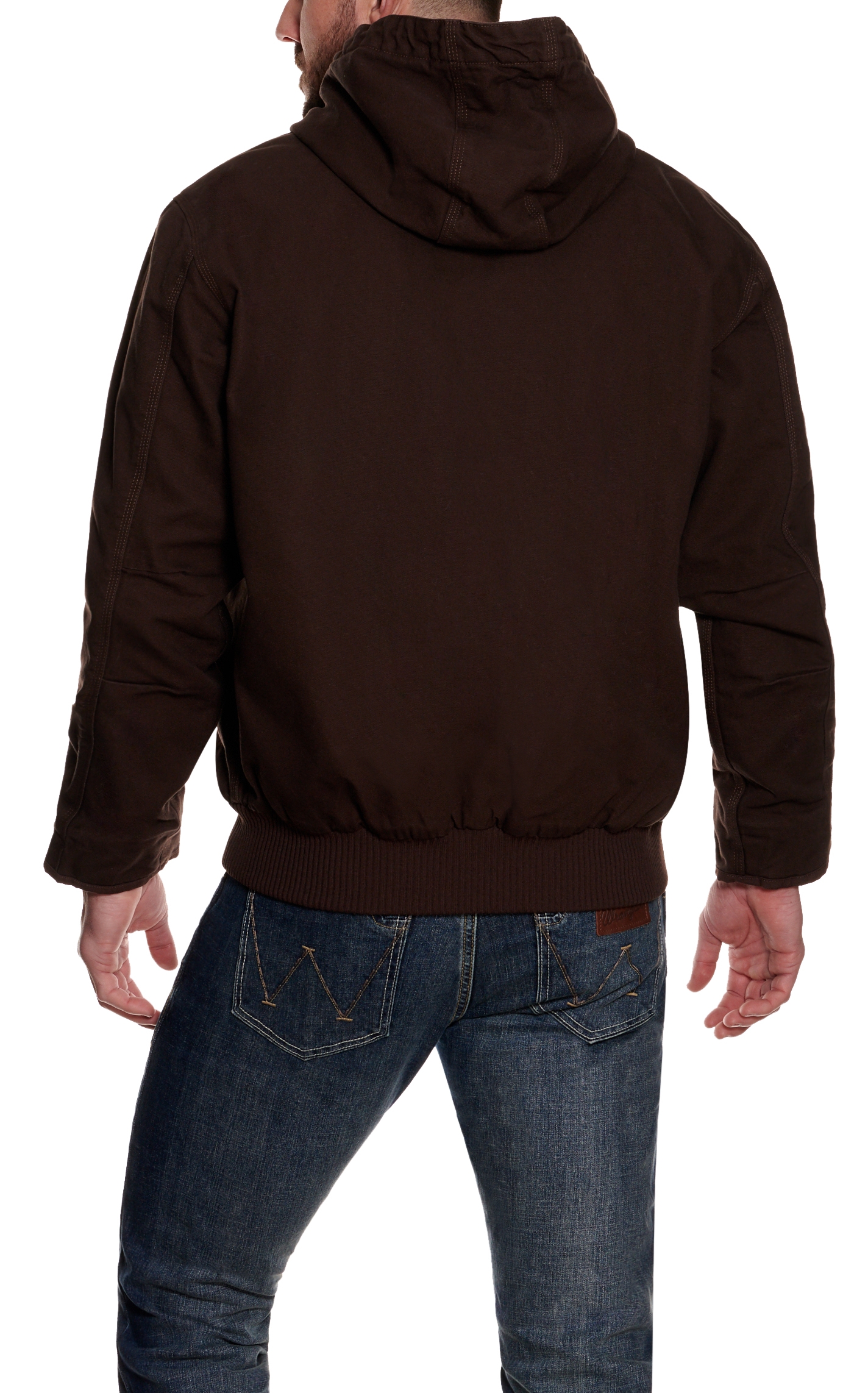 Carhartt Men's Dark Brown Washed Duck Loose Fit Insulated Active Jacket - Image 1
