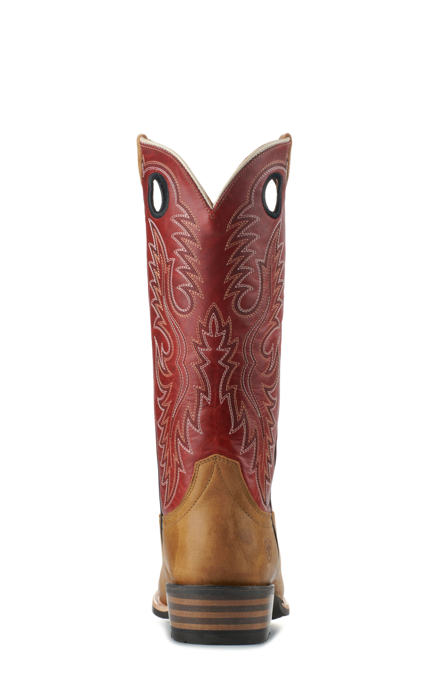Ariat Men's Ringer Tan and Red Cedar TekStep Punchy Square Toe Cowboy Boots - Image 1