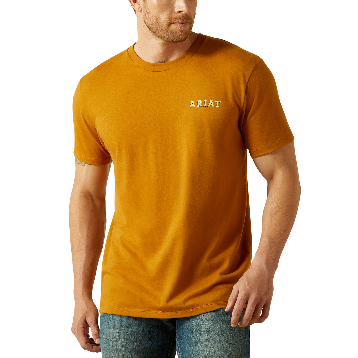 Ariat Men's Bone Brown Scorpion Seal Graphic T-Shirt - Image 1