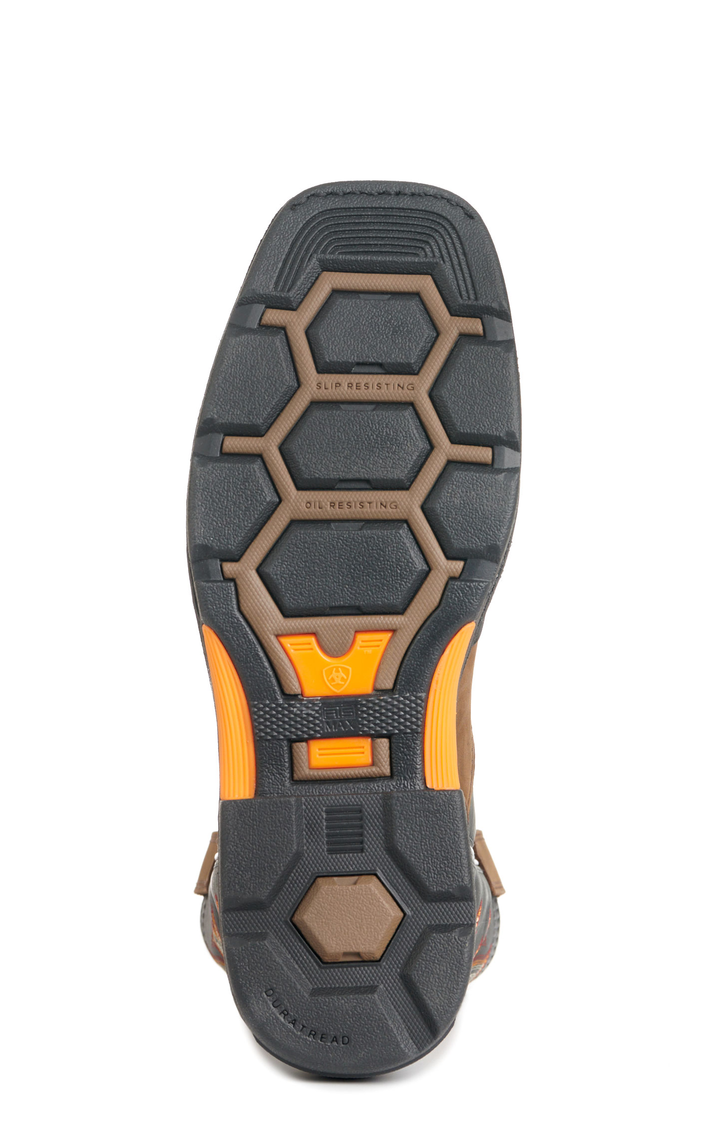 Ariat Men's OverDrive Dark Brown and Black Wide Square Composite Toe Work Boots - Image 1