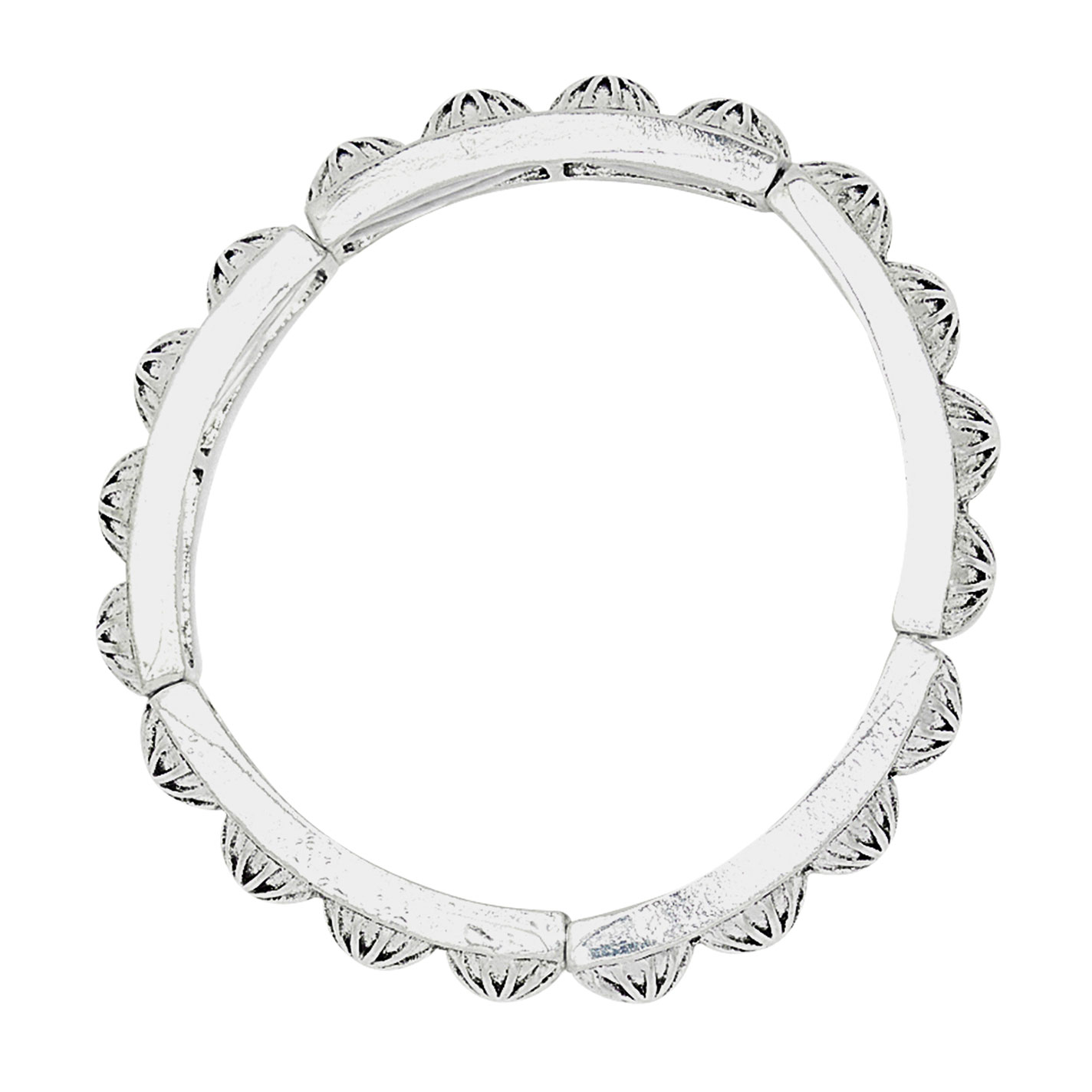 Southern Grace Silver Link Stretch Bracelet - Image 2