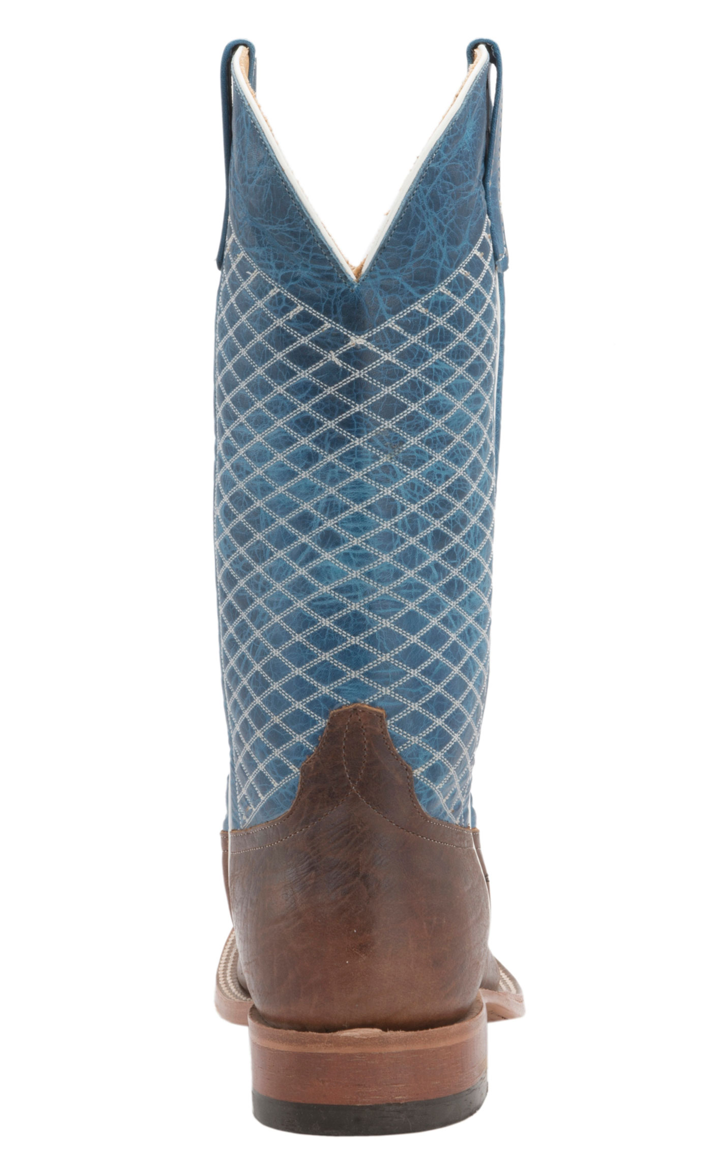 Anderson Bean Men's Mike Tyson Bison & Blue Lava Square Toe Boots - Image 1