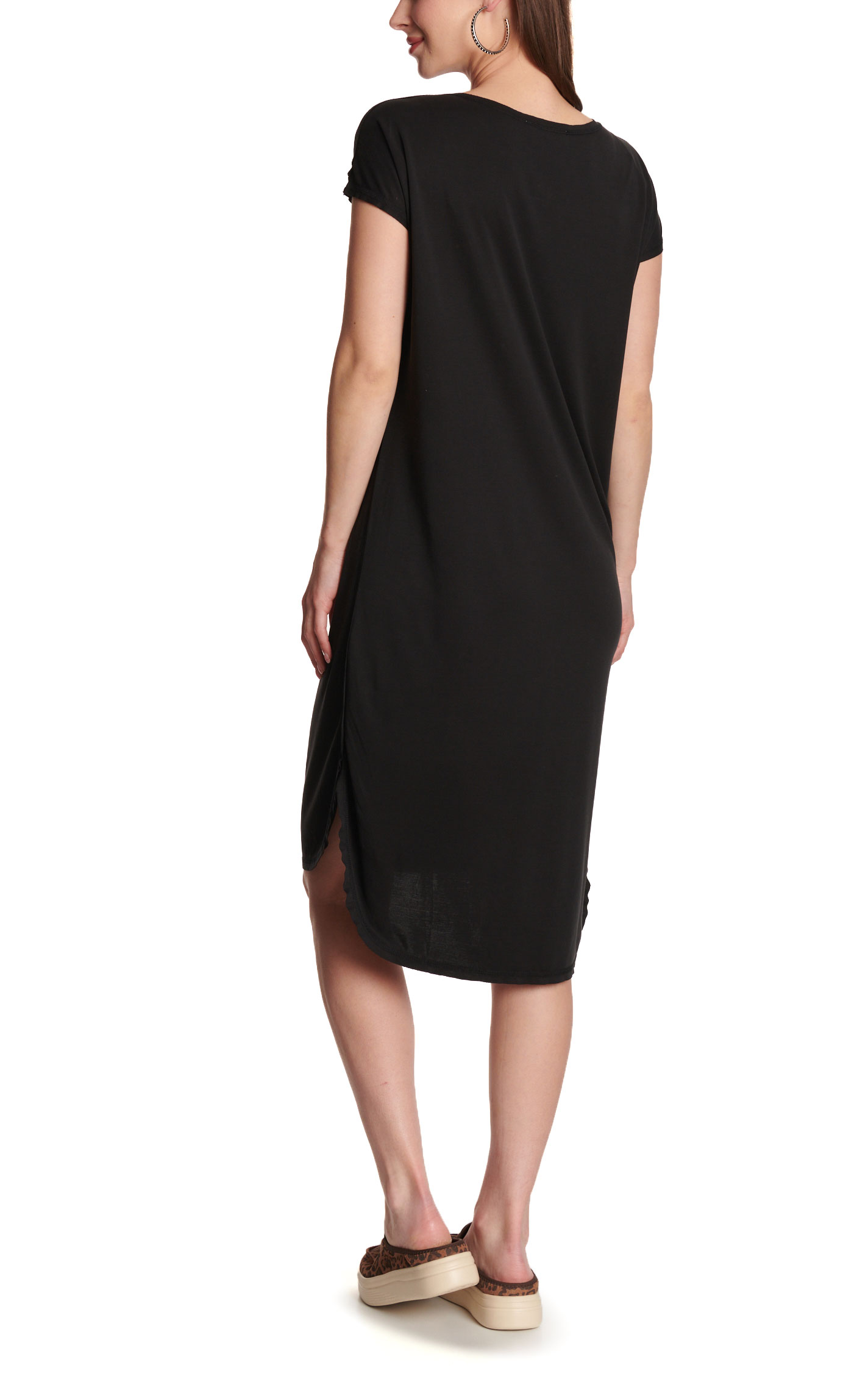 Double Zero Women's Black T-Shirt Dress - Image 1