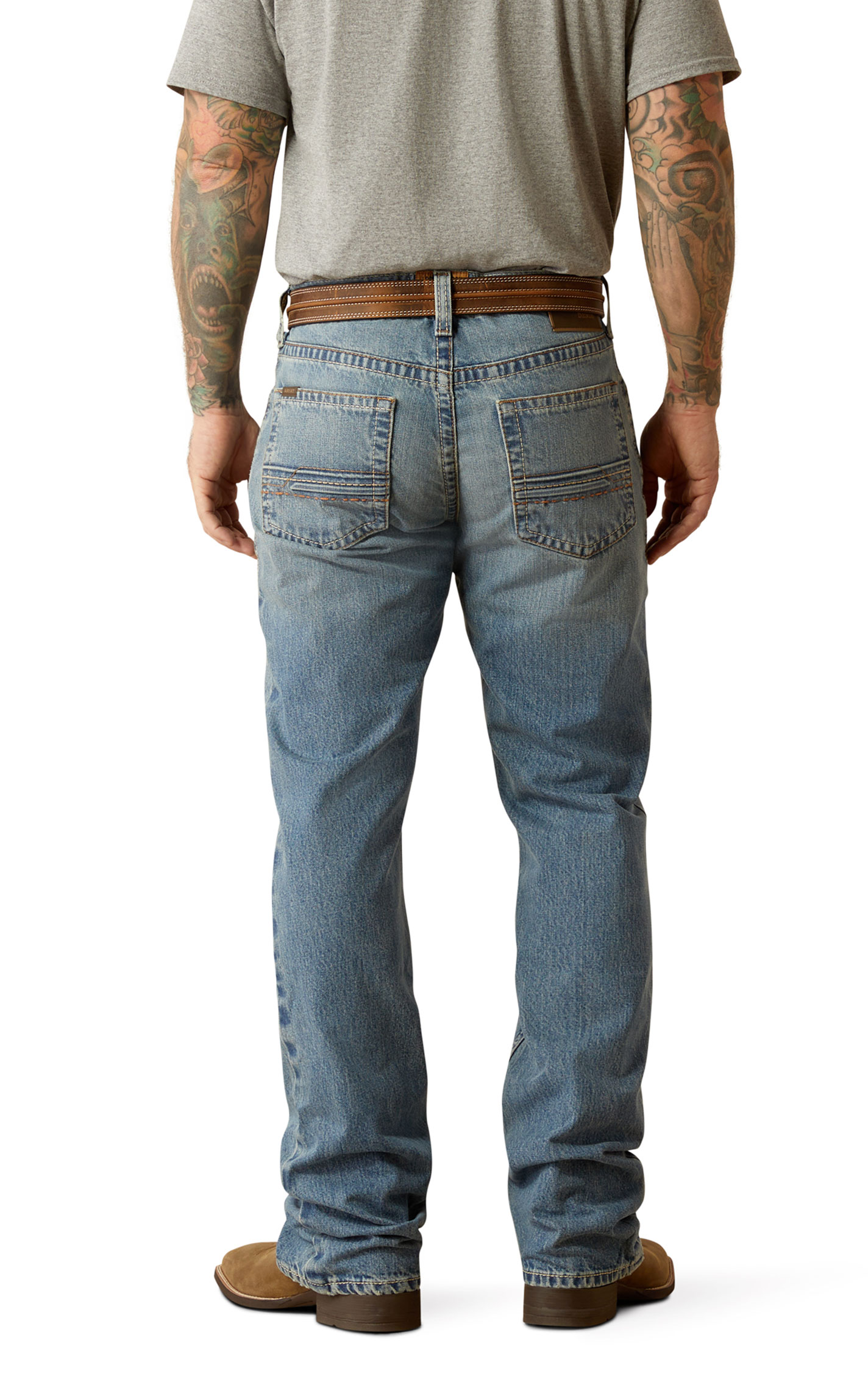 Ariat Men's M4 Louis Corralitos Light Wash Boot Cut Jeans - Big & Tall Sizes - Image 1