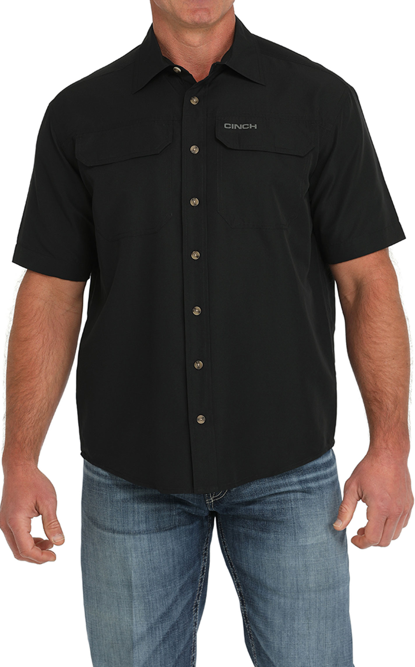 Cinch Men's Solid Black ArenaFlex Western Shirt - Image 1