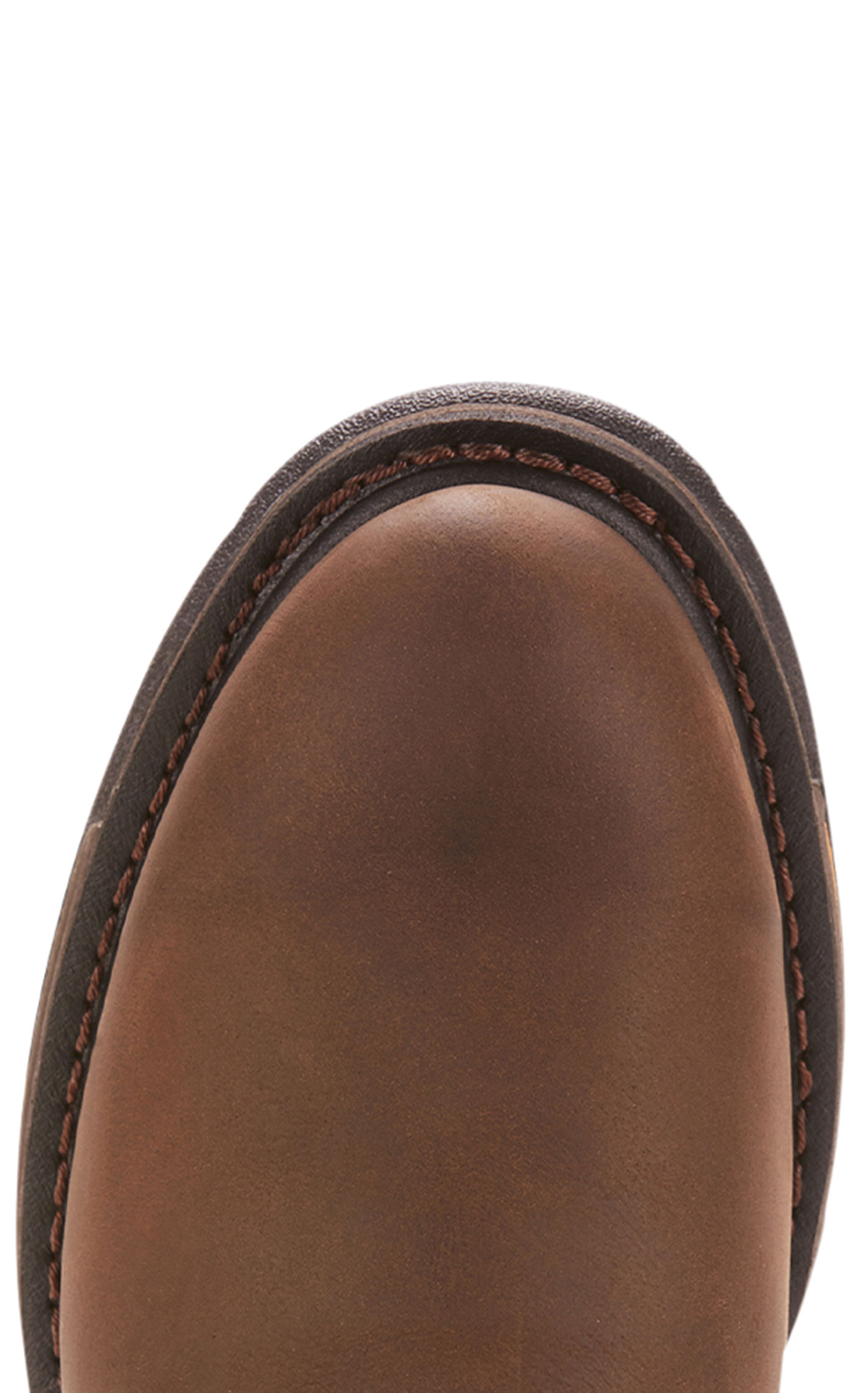 Ariat Men’s WorkHog Oily Distressed Brown Waterproof Round Soft Toe Work Boots - Image 1