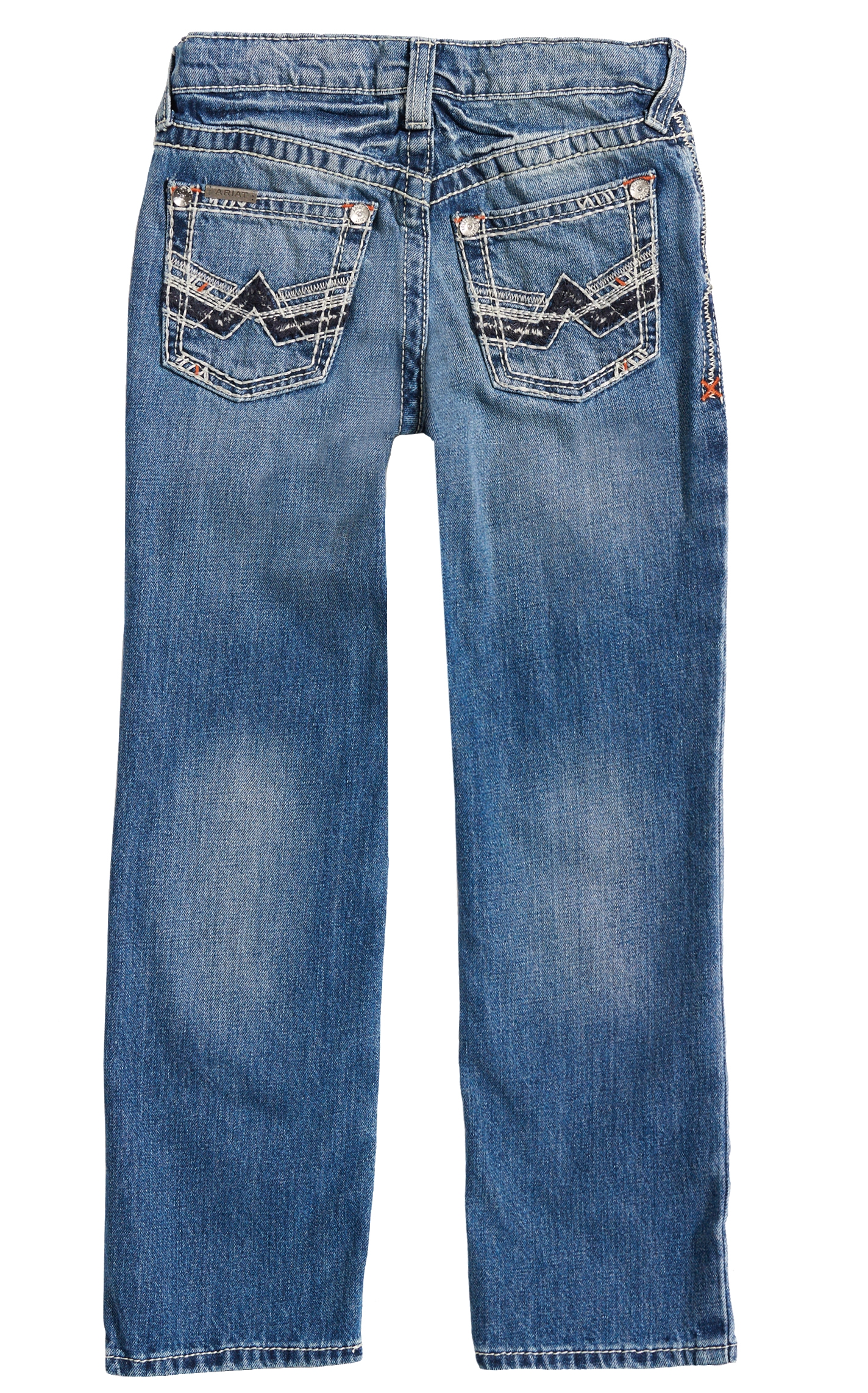 Ariat Boy's B5 Charger Dakota Medium Wash Slim Fit Straight Leg Jeans (7-16) - Image 1