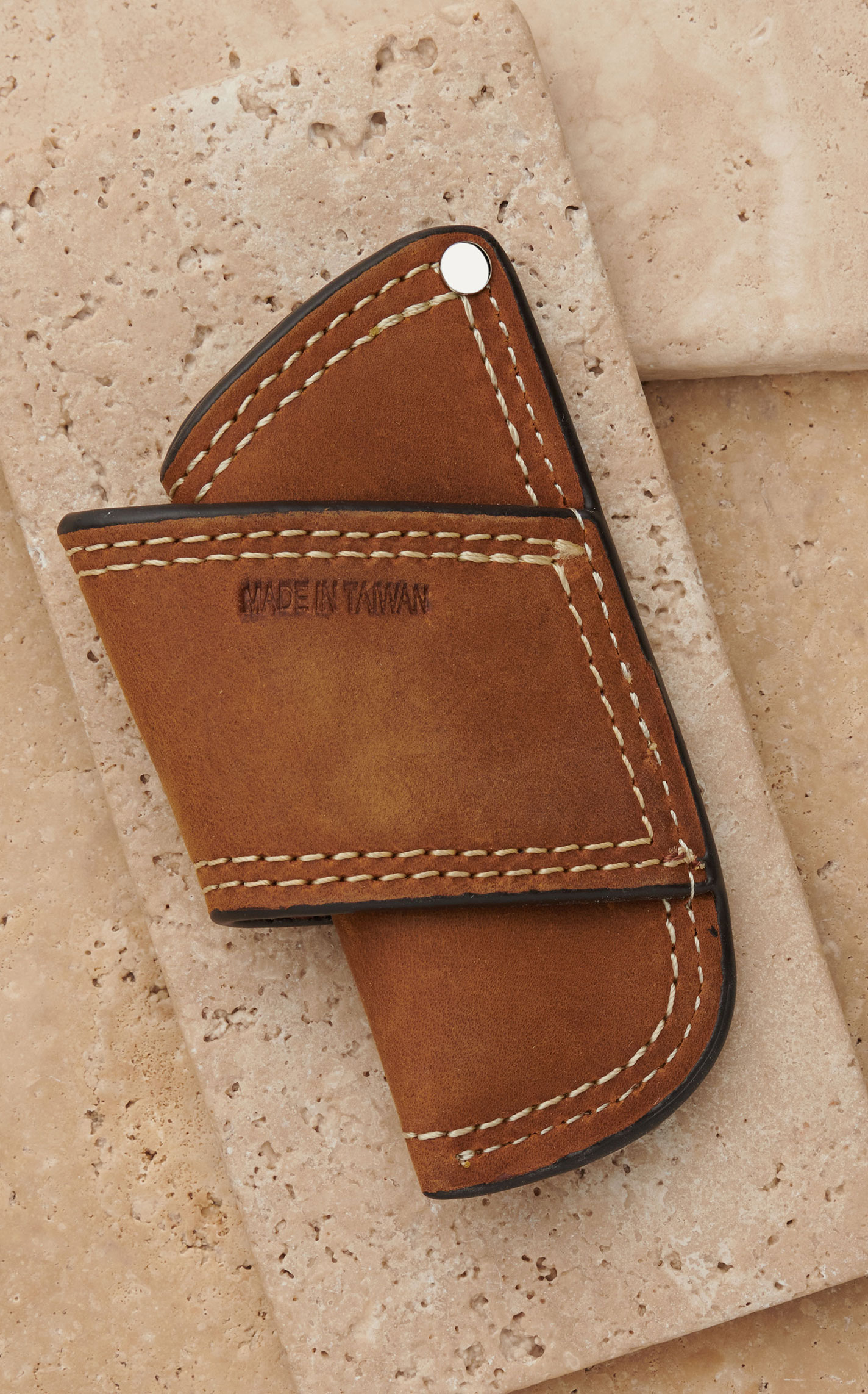 Ariat Brown Side Draw with Embossed Logo Knife Sheath - Image 1