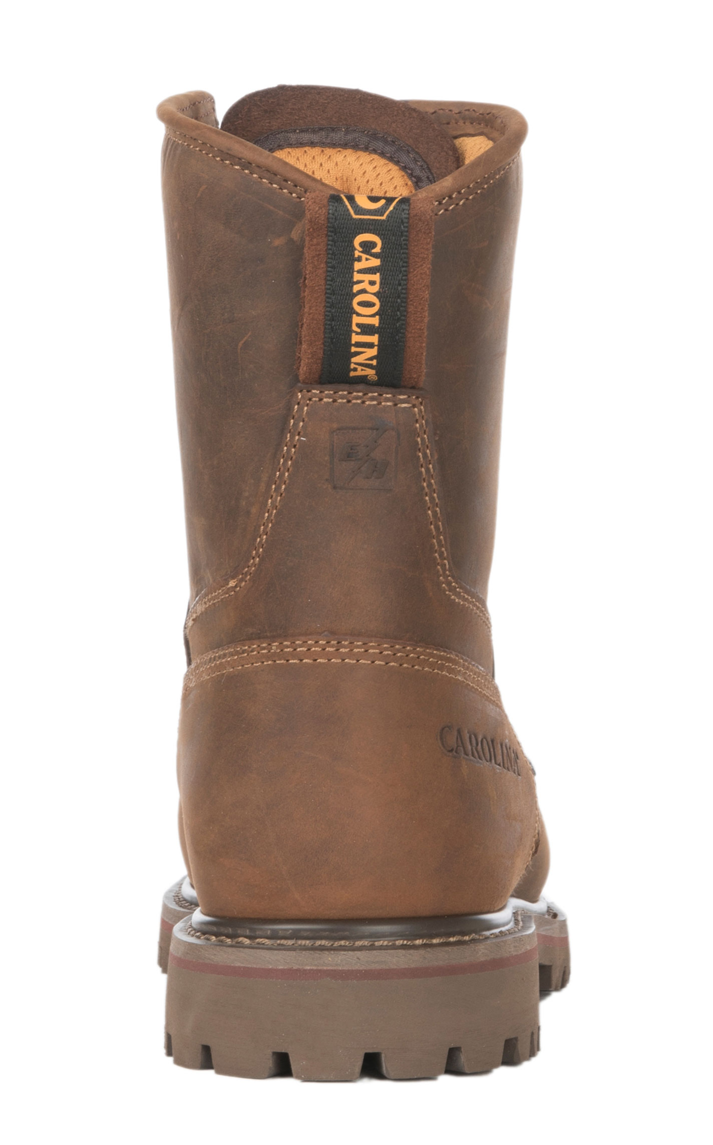 Carolina Men's Distressed Brown Waterproof Round Composite Toe Lace Up Work Boot - Image 1