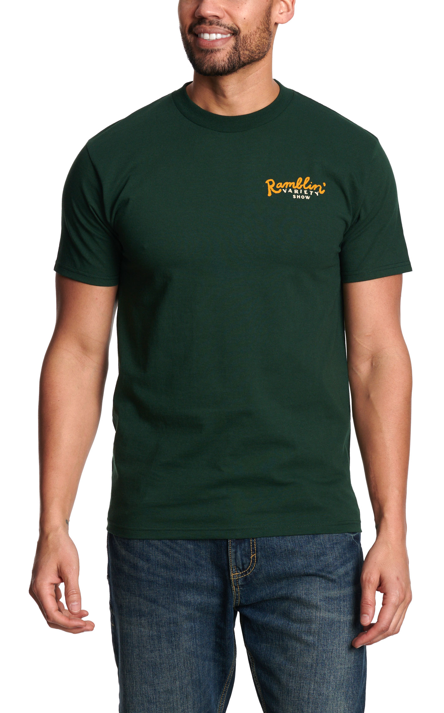 Seager Men's Green Ramblin Variety Show Logo T-Shirt  - Image 1
