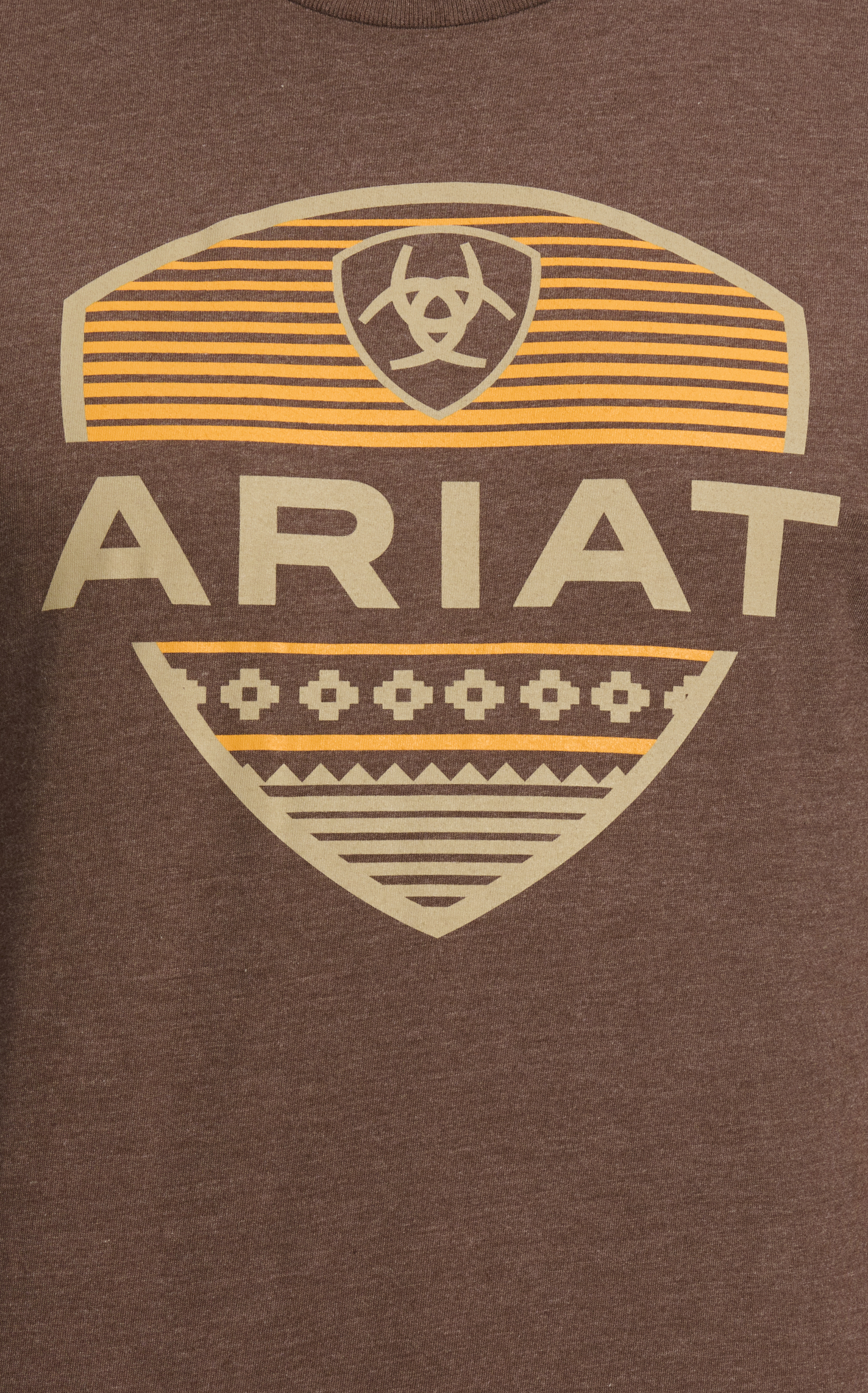 Ariat Men's Chocolate & Shield Logo Graphic T-Shirt - Image 1