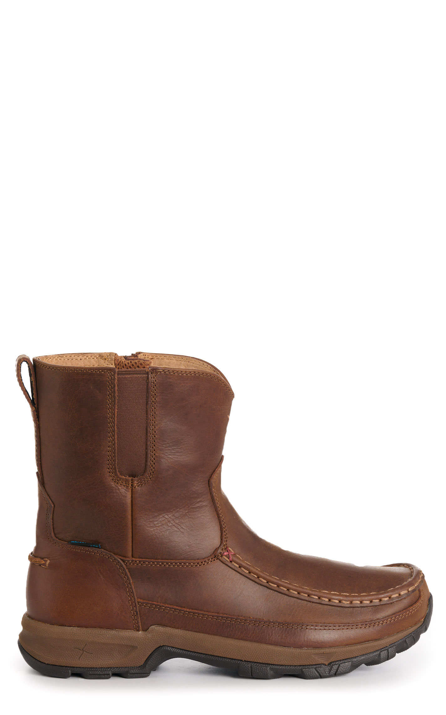 Twisted X Men’s Toffee 8” Pull On Waterproof Leather Moc Toe Hiker Boots - Image 2