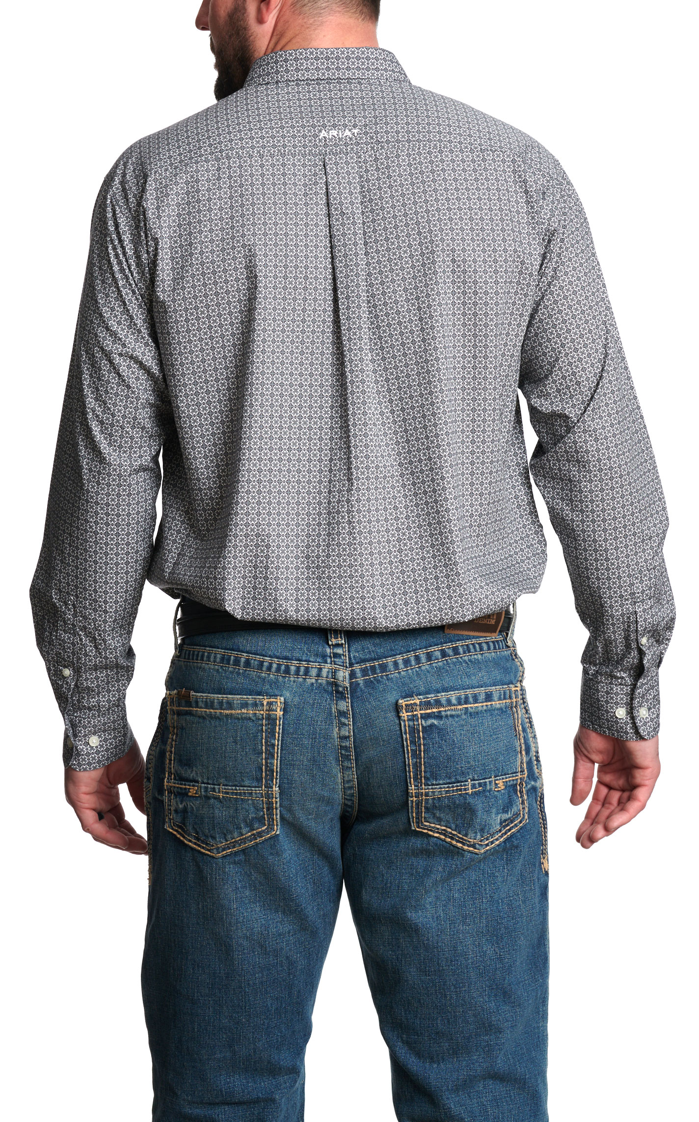 Ariat Men's Kenny Eiffel Tower Steel Geo Western Shirt - Image 1