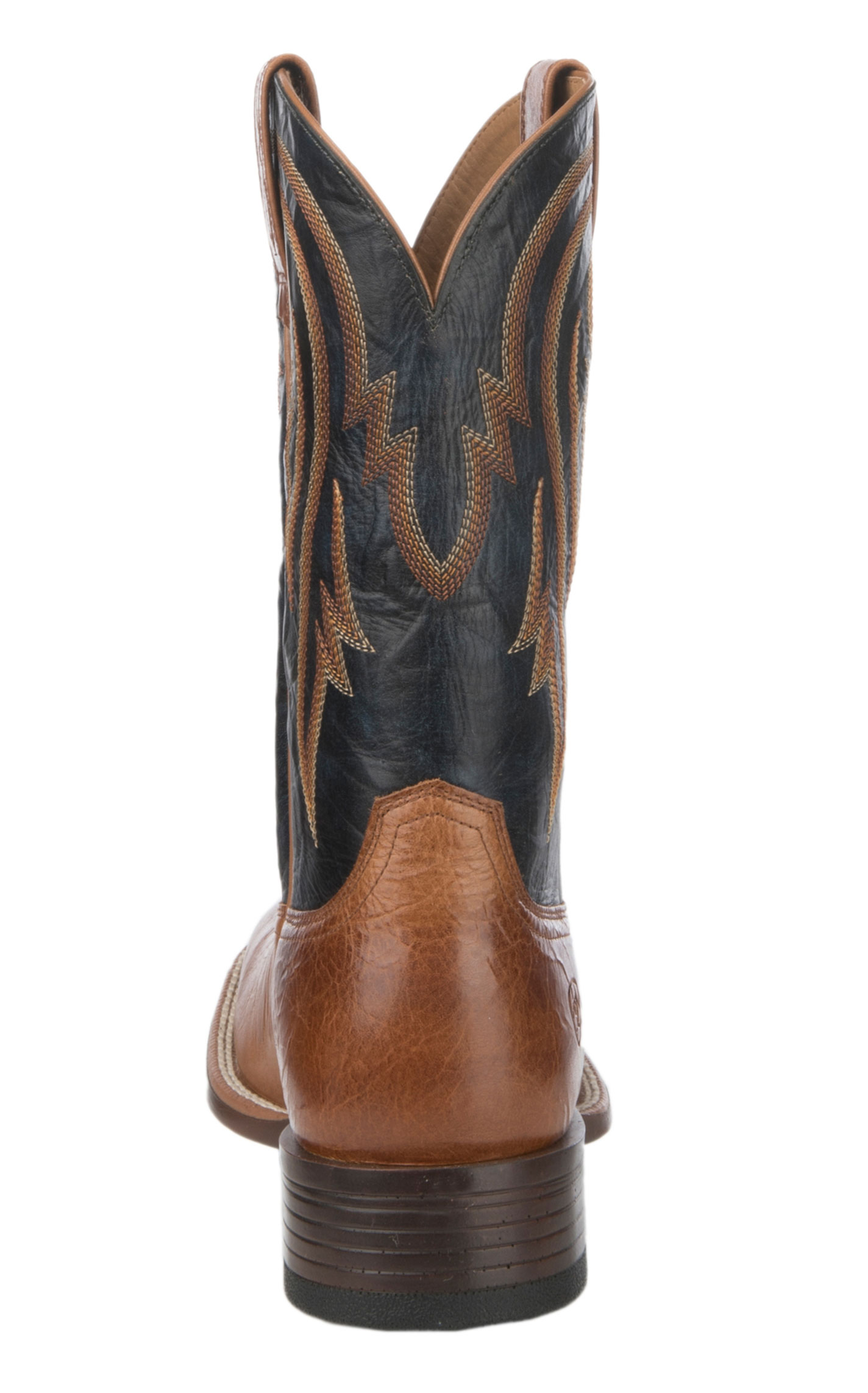 Ariat Men's Plano Gingersnap Brown & Blue Bantamweight Wide Square Toe Cowboy Boots - Image 1