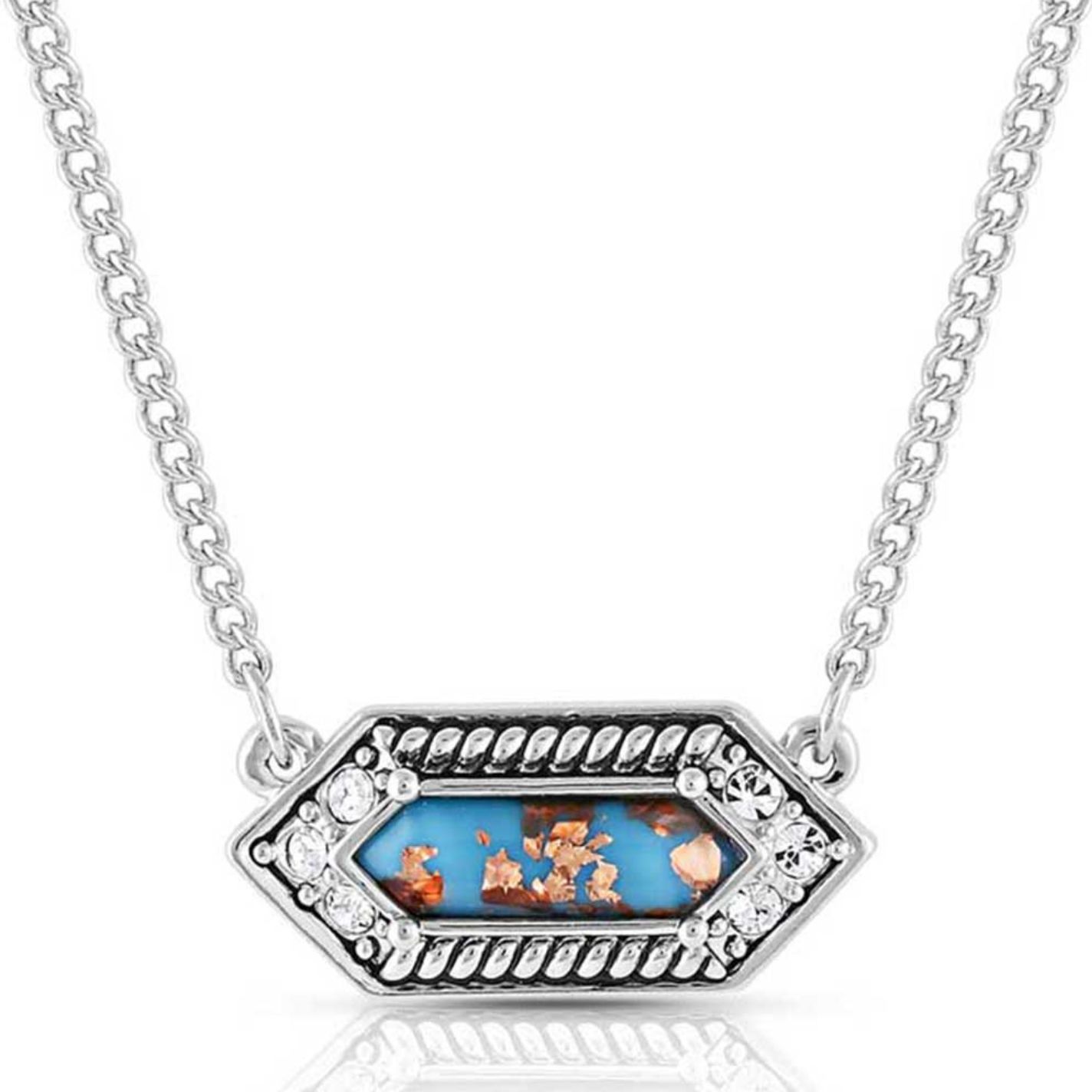 Montana Silversmiths Miners Cobalt Turquoise Necklace - Image 1