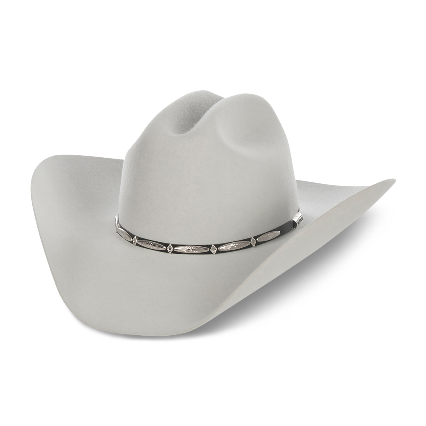 Stetson Del Norte Silver Gray 6X Cattleman Felt Cowboy Hat - Image 1