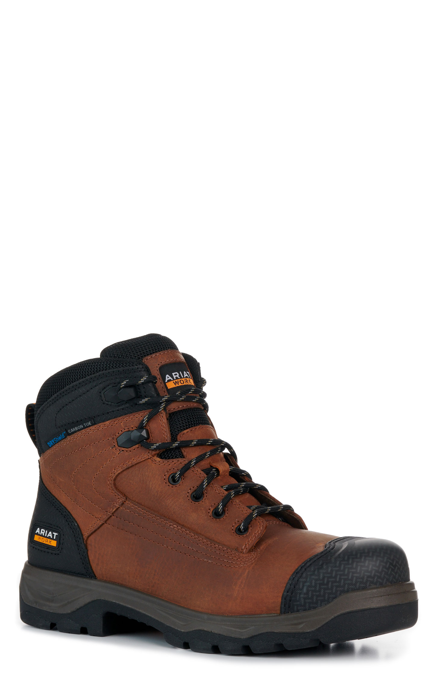 Ariat Men’s Natural Brown Turbo XTR Waterproof Carbon Toe Work Boots - Image 1