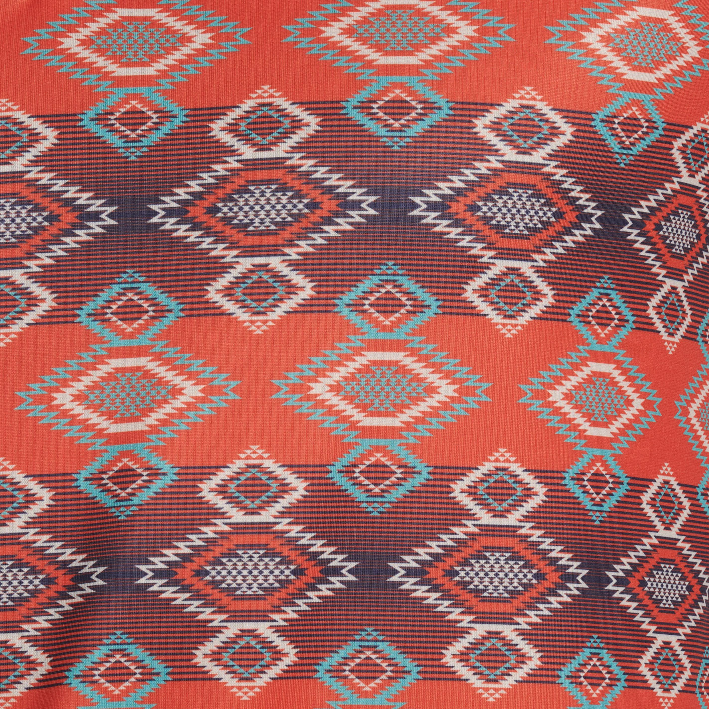 Rock & Roll Denim Men's Red Aztec Polo - Image 1