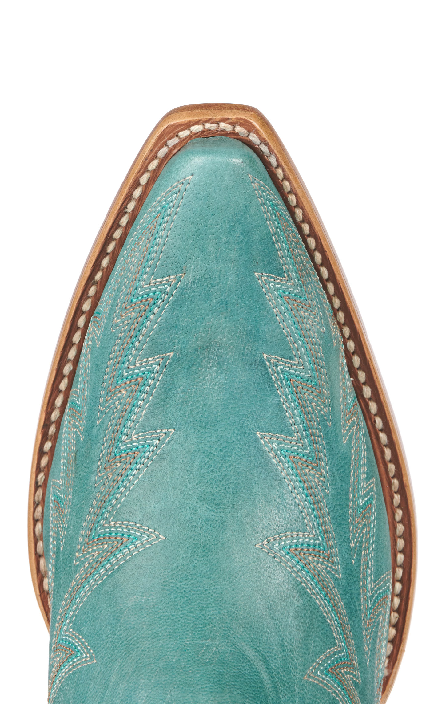 JRC & Sons Women’s Nancy Turquoise Snip Toe Tall Cowboy Boots - Image 1