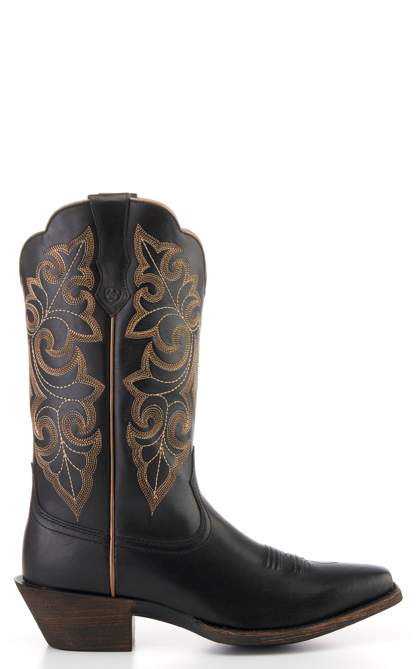 Ariat Women's Round Up Black Punchy Square Toe Cowboy Boots - Image 1