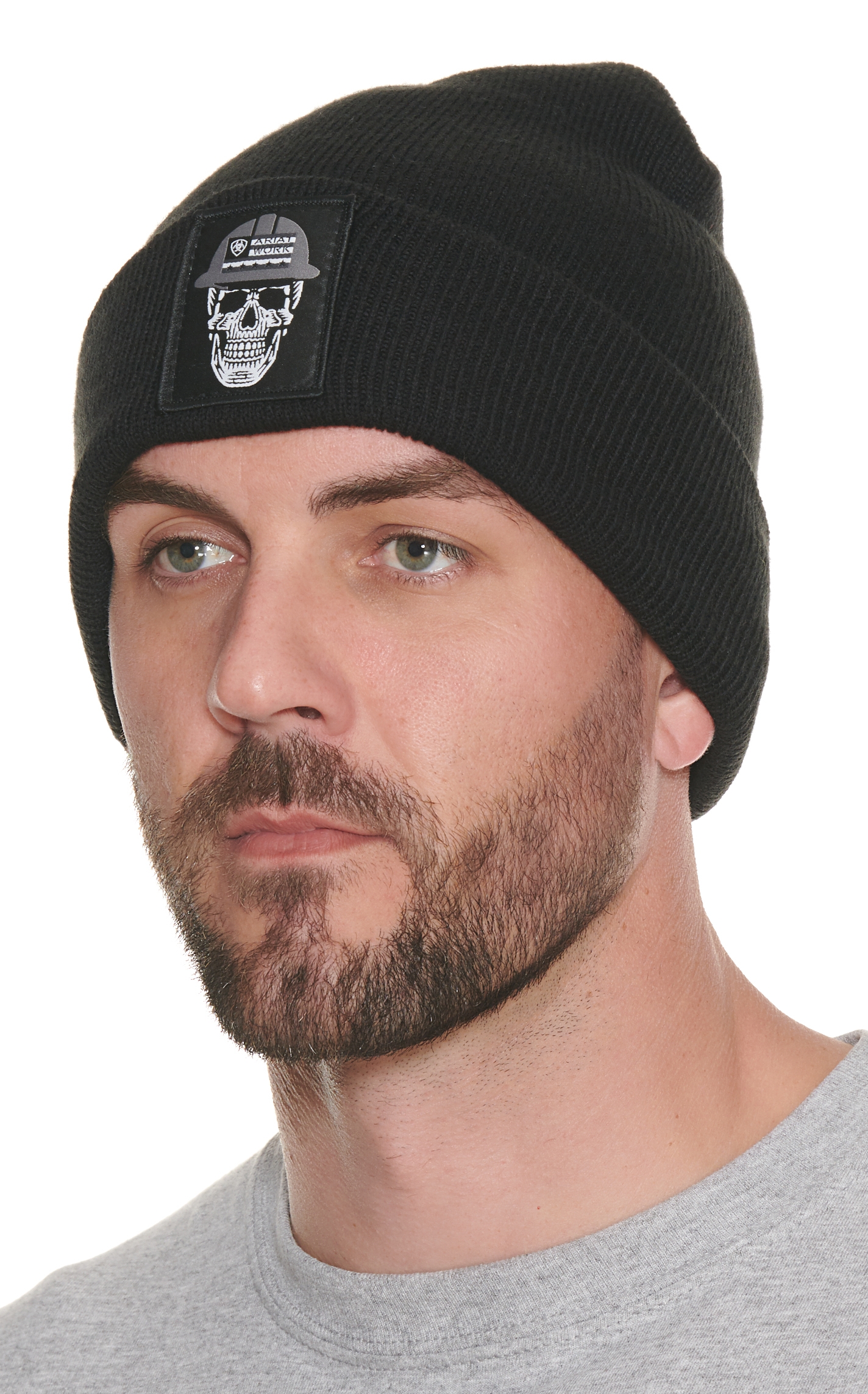 Ariat Rebar Black Roughneck Watch Cap - Image 1
