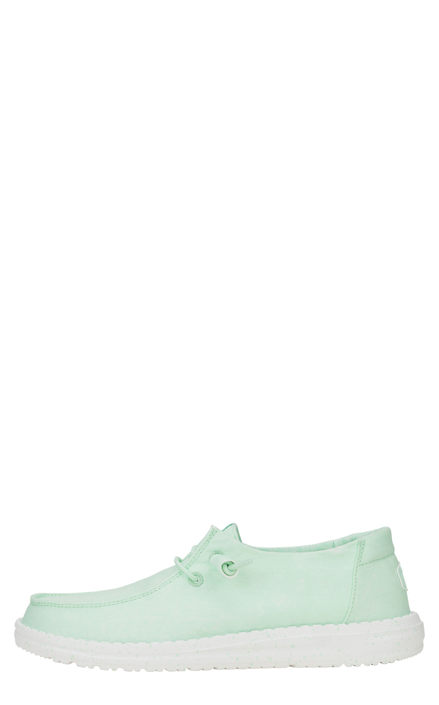 Hey Dude Women's Wendy Stretch Canvas Aqua Lace Up Moc Toe Casual Shoe - Image 1