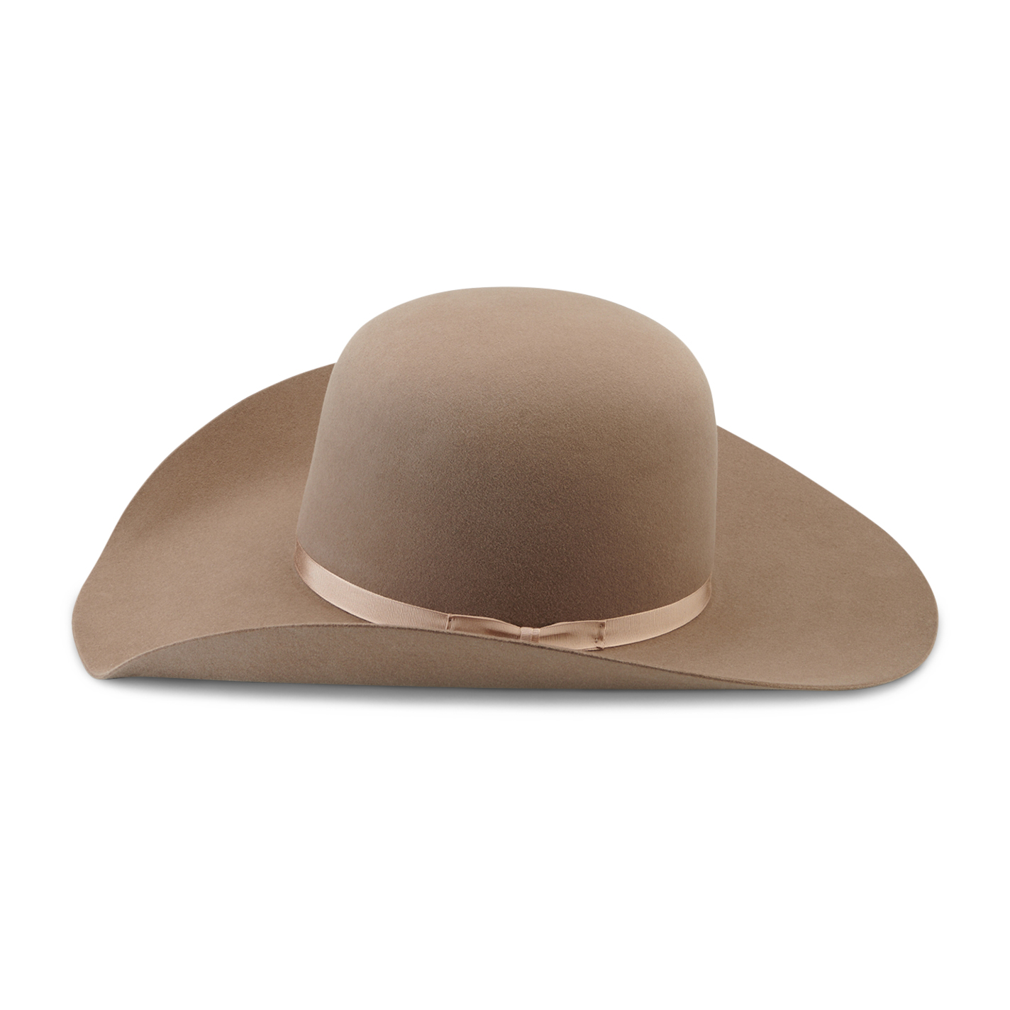 Rodeo King 10X Pecan Open Crown Felt Cowboy Hat - Image 1