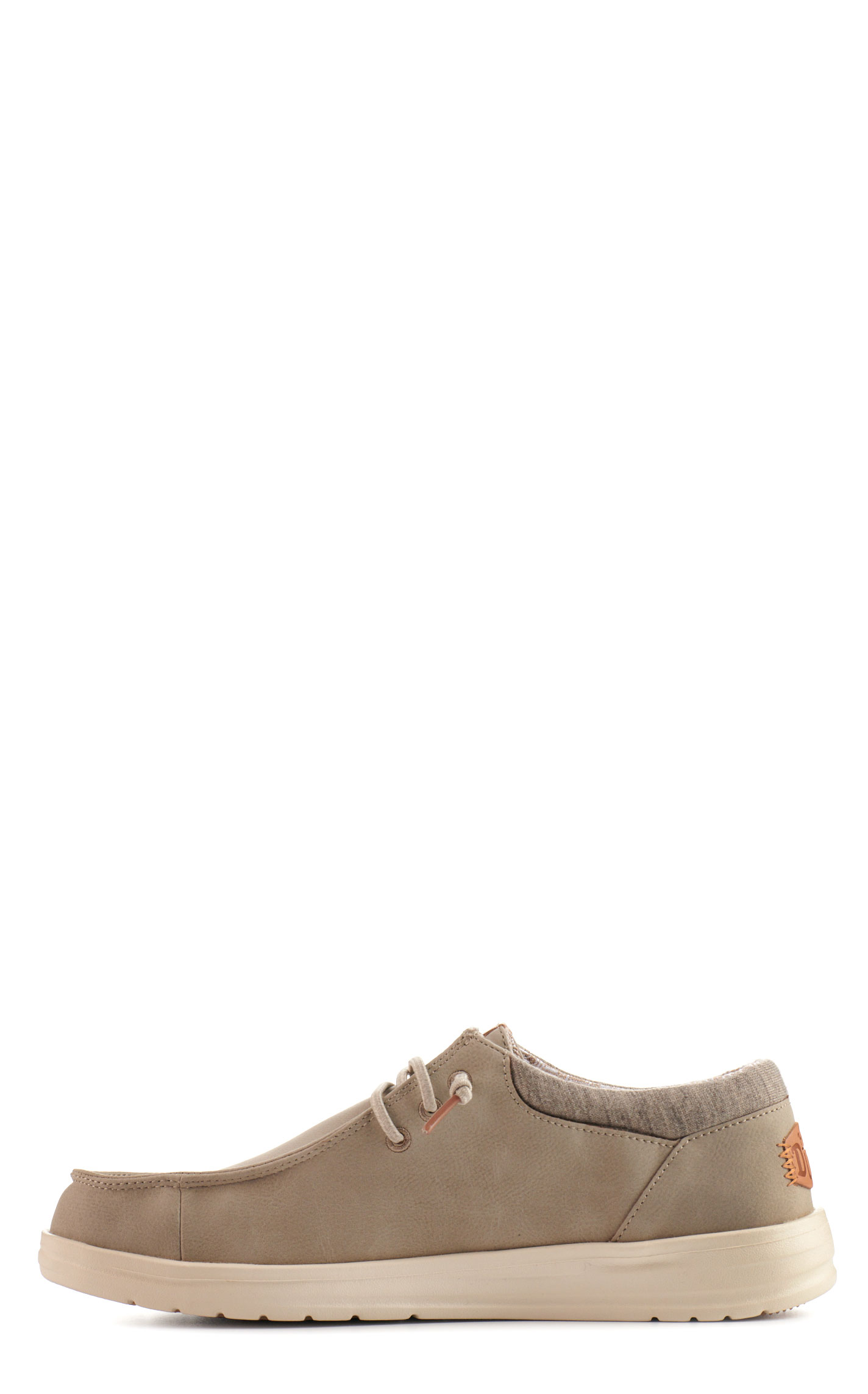 Hey Dude Men's Paul Taupe Faux Leather Moc Toe Casual Shoes - Image 1