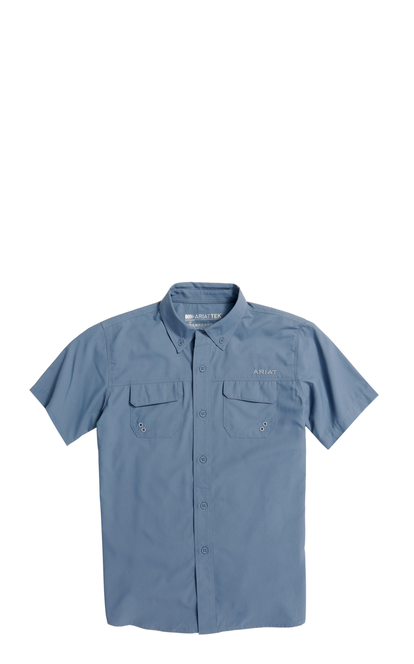 Ariat Boy's Outbound VentTEK Cement Gray Shirt - Image 1