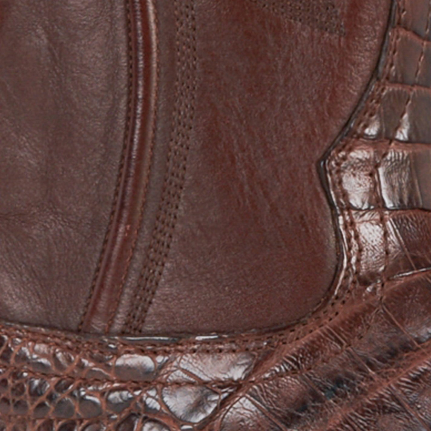 JRC & Sons Men's Weldon Caiman Belly Round Toe Exotic Cowboy Boot in Cigar - Image 1