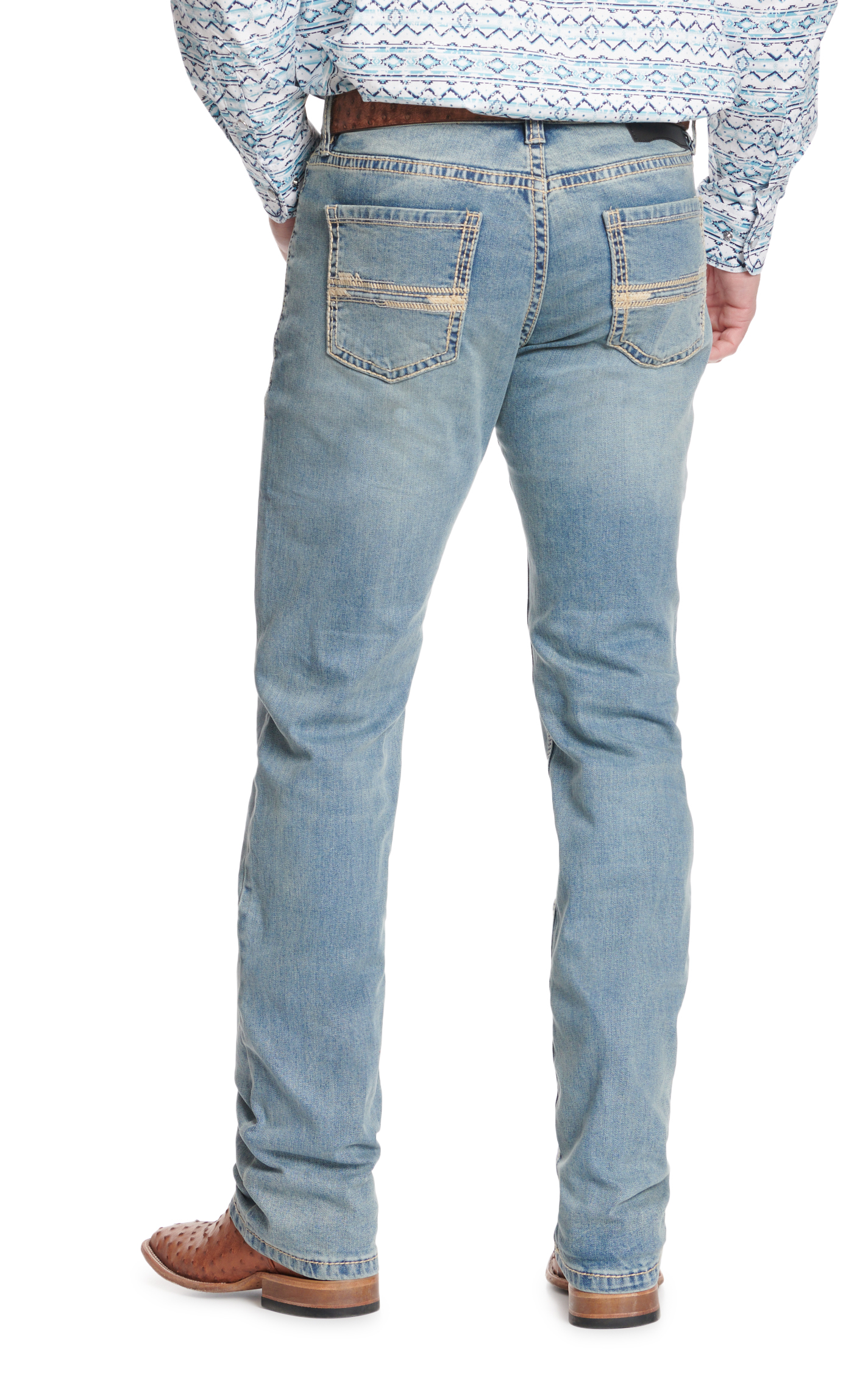Rock & Roll Denim Men's Revolver Light Wash Slim Fit Straight Leg Reflex Jeans - Image 1
