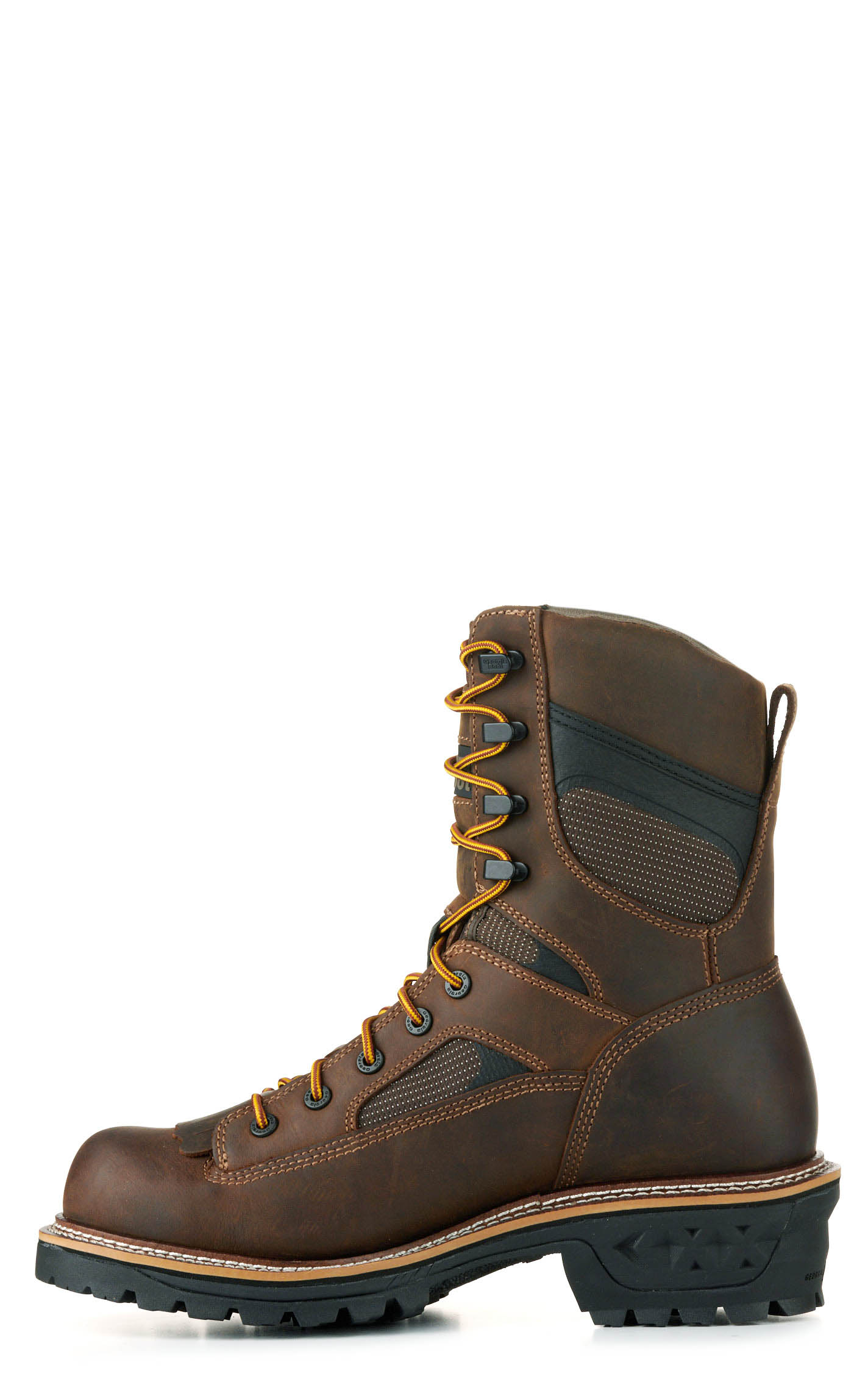 Georgia Men's LTX Logger Brown Waterproof Round Composite Toe Lace Up Work Boots - Image 1