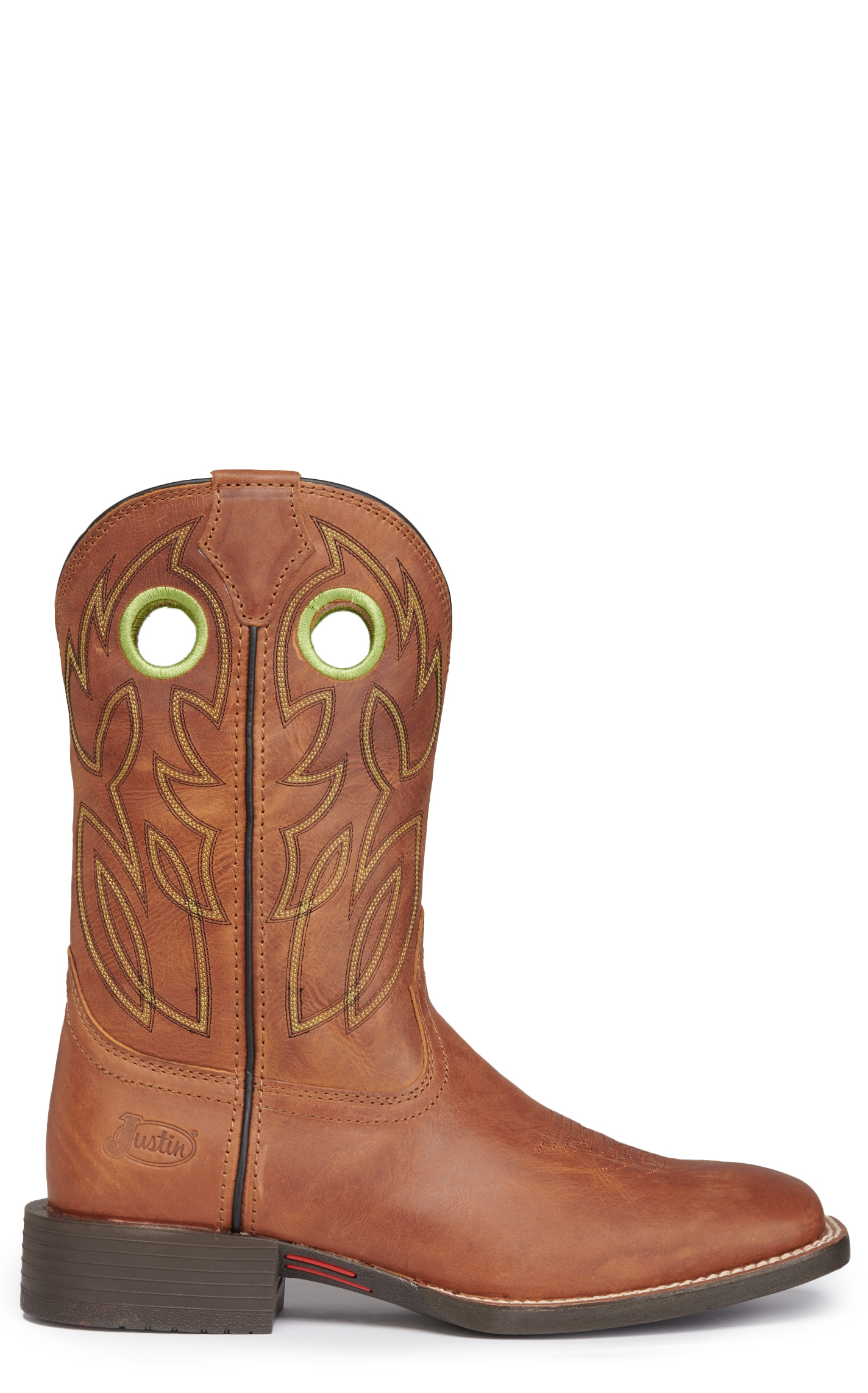 Justin Men's Bowline Hazel Tan Square Toe Cowboy Boots - Image 1