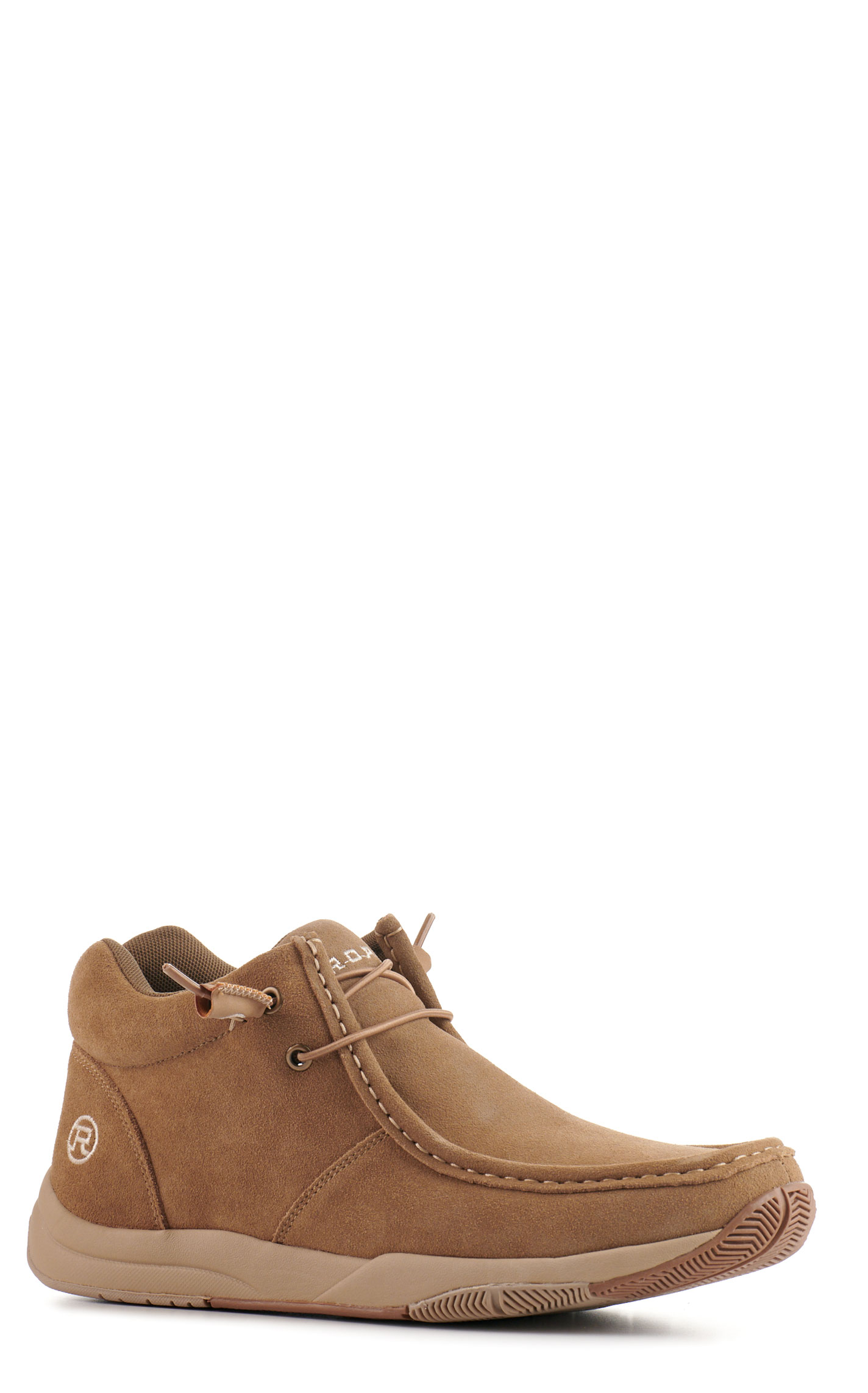 Roper Men's Clearcut Tan Suede Moc Toe Casual Shoes - Image 2