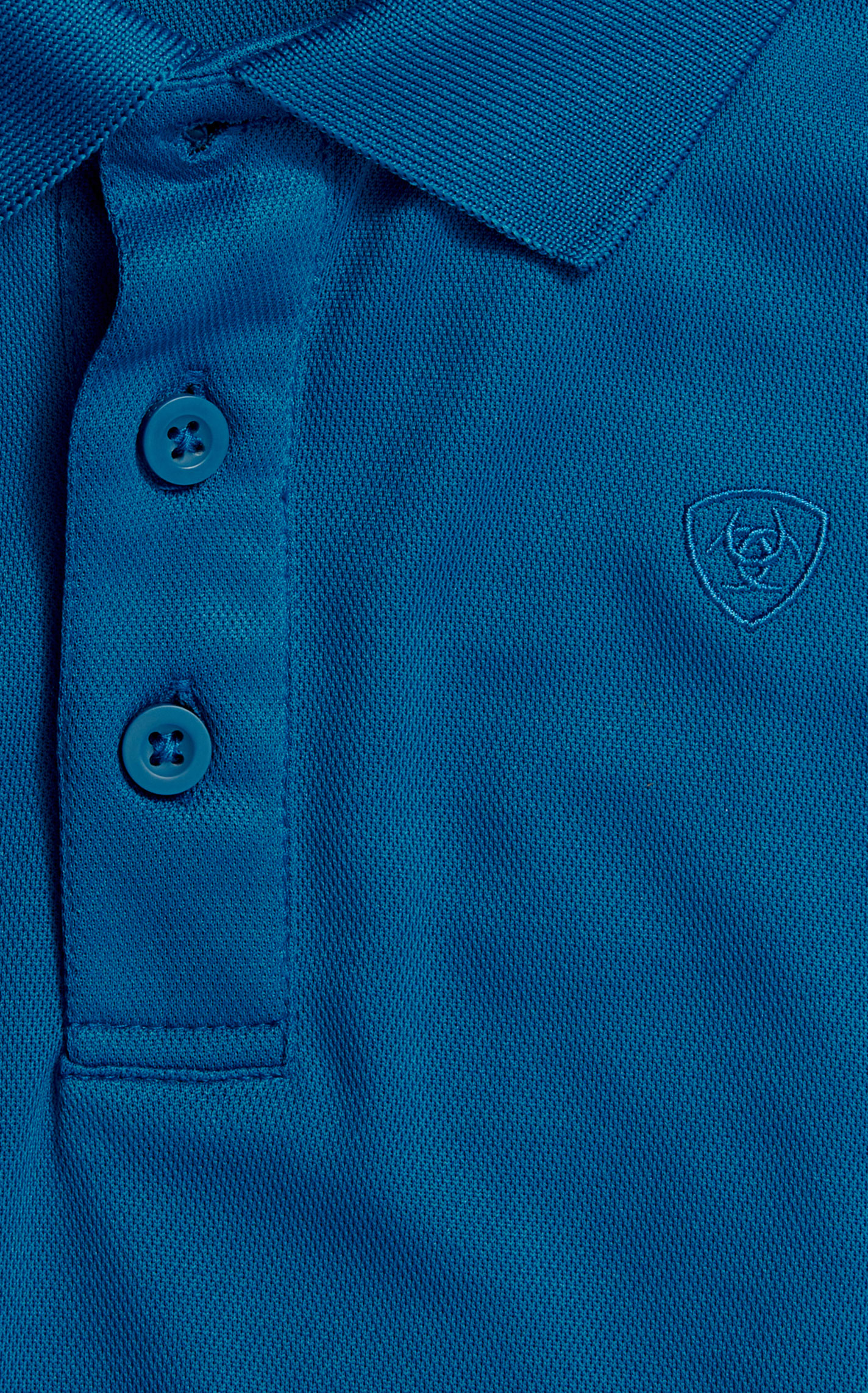 Ariat Boy's AriatTek Aegean Blue Polo - Image 1