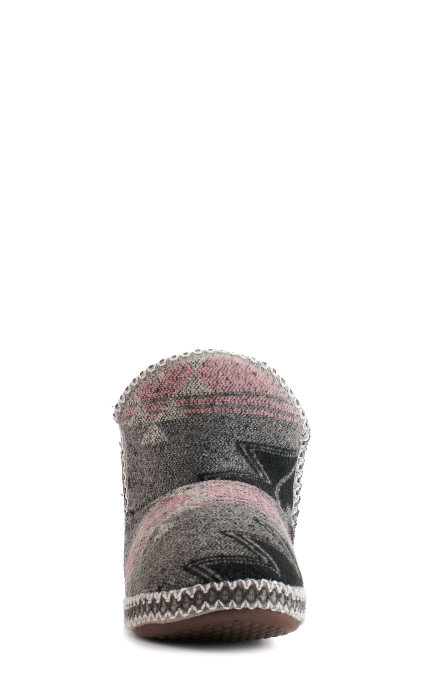Blazin Roxx Women's Hallie Gray & Pink Blanket Print Booty Slippers - Image 1