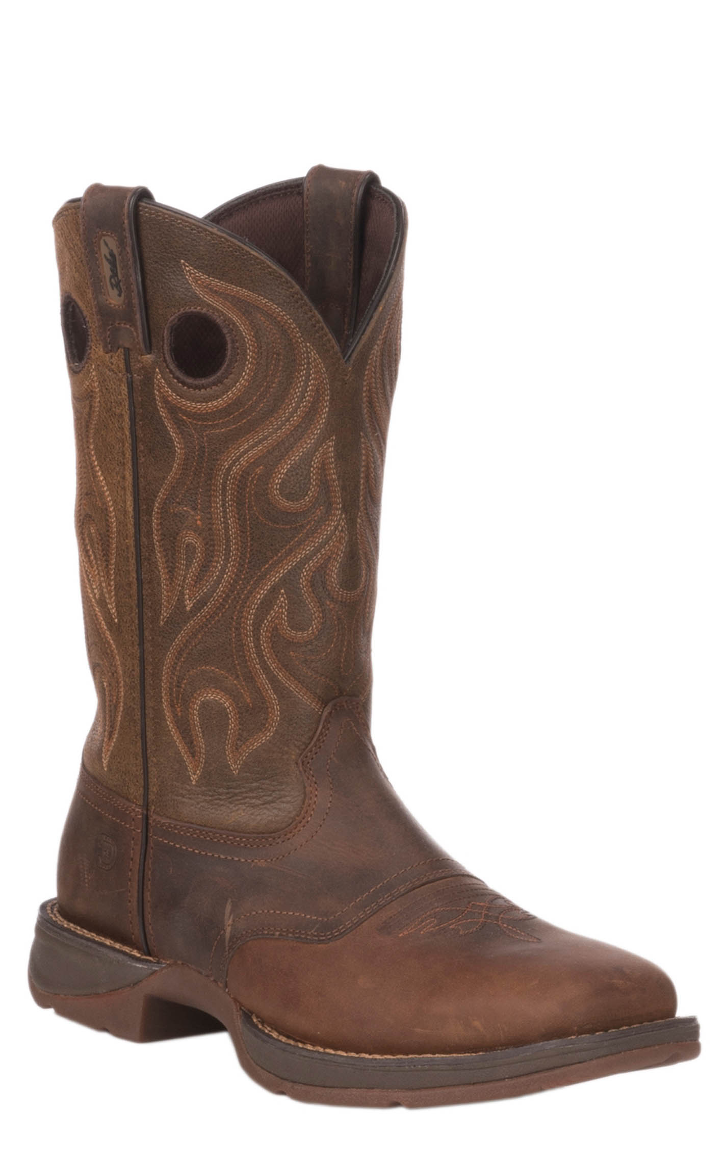Durango Men's Rebel Sunset Brown Pull On Square Toe Cowboy Boots - Image 1