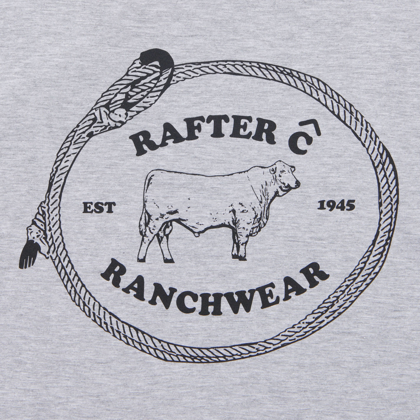 Rafter C Men's Light Heather Gray Ranch Graphic T-Shirt - Image 1