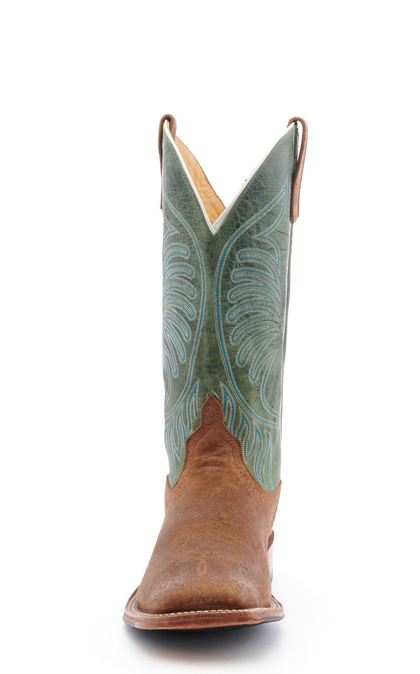 Anderson Bean Men's Havana Boar Rust and Moss Maddog Wide Square Toe Cowboy Boot - Image 1